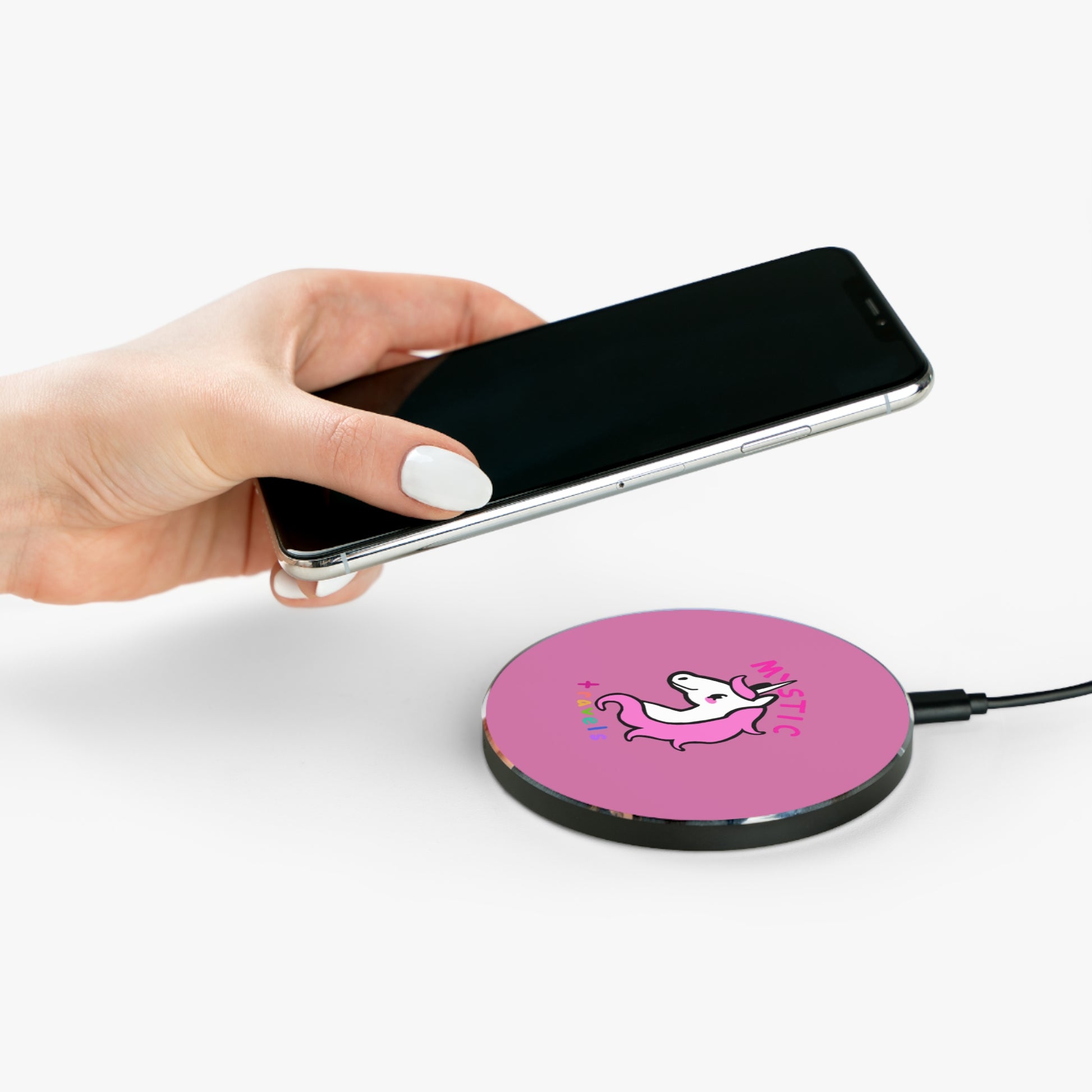 Cute Unicorn Wireless Charger - Mystic Travels, Gift for Unicorn Lovers, Home Décor, Phone Accessories, Fun Tech