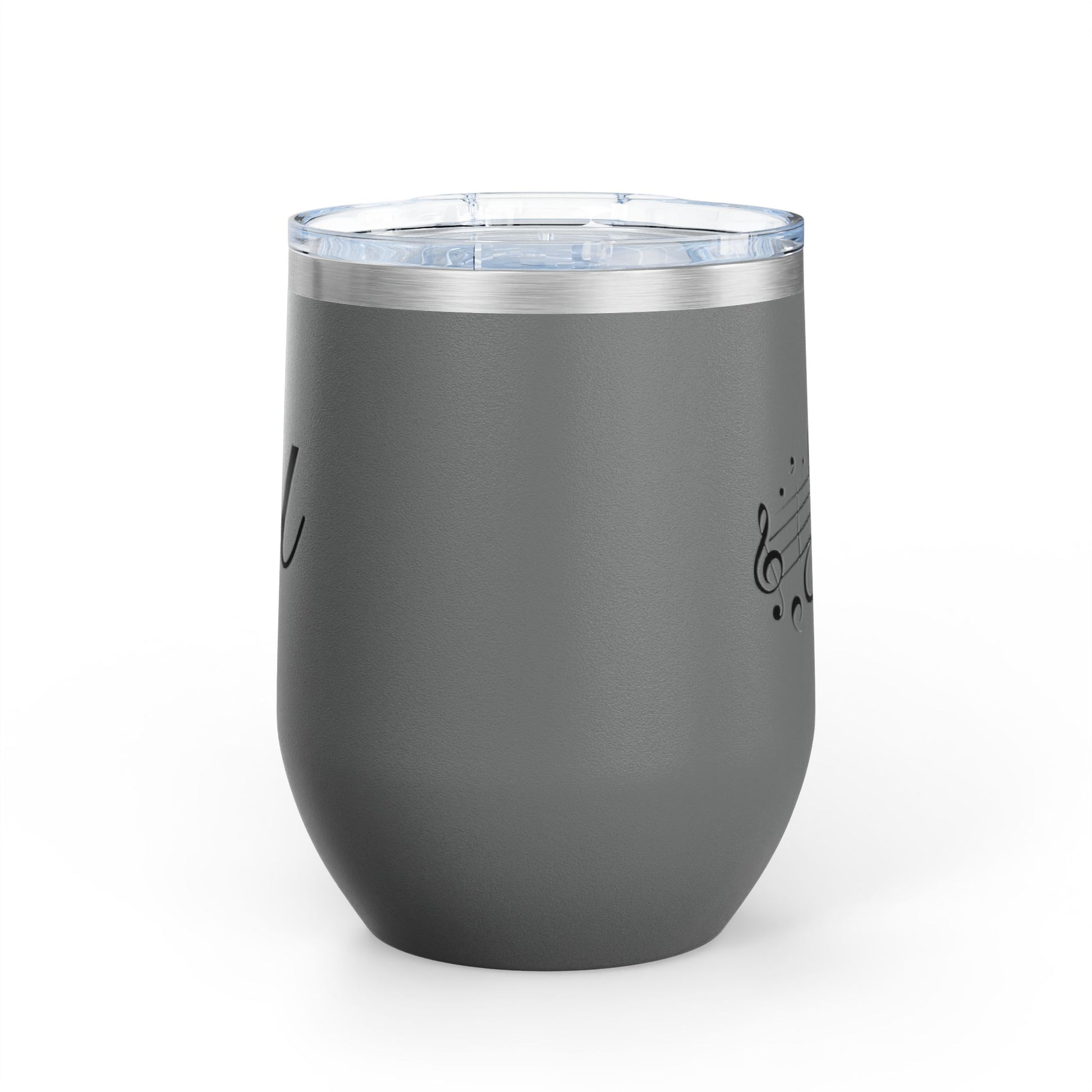 Musical Wine Tumbler, 12oz | Perfect Gift for Music Lovers, Birthday, Concerts, Parties, Home Bar Decor, Stainless Steel