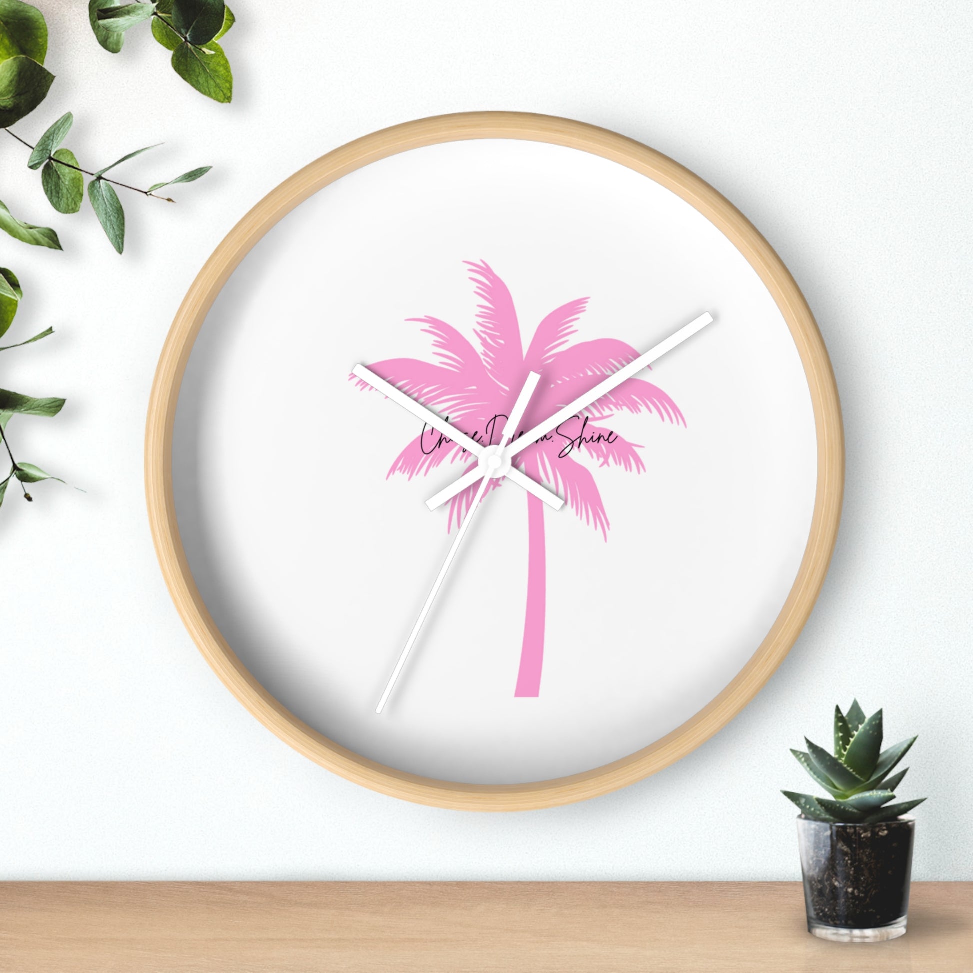 Tropical Palm Wall Clock, Modern Decor, Summer Vibe, Gift for Beach Lovers, Home Accent, Relaxing Atmosphere
