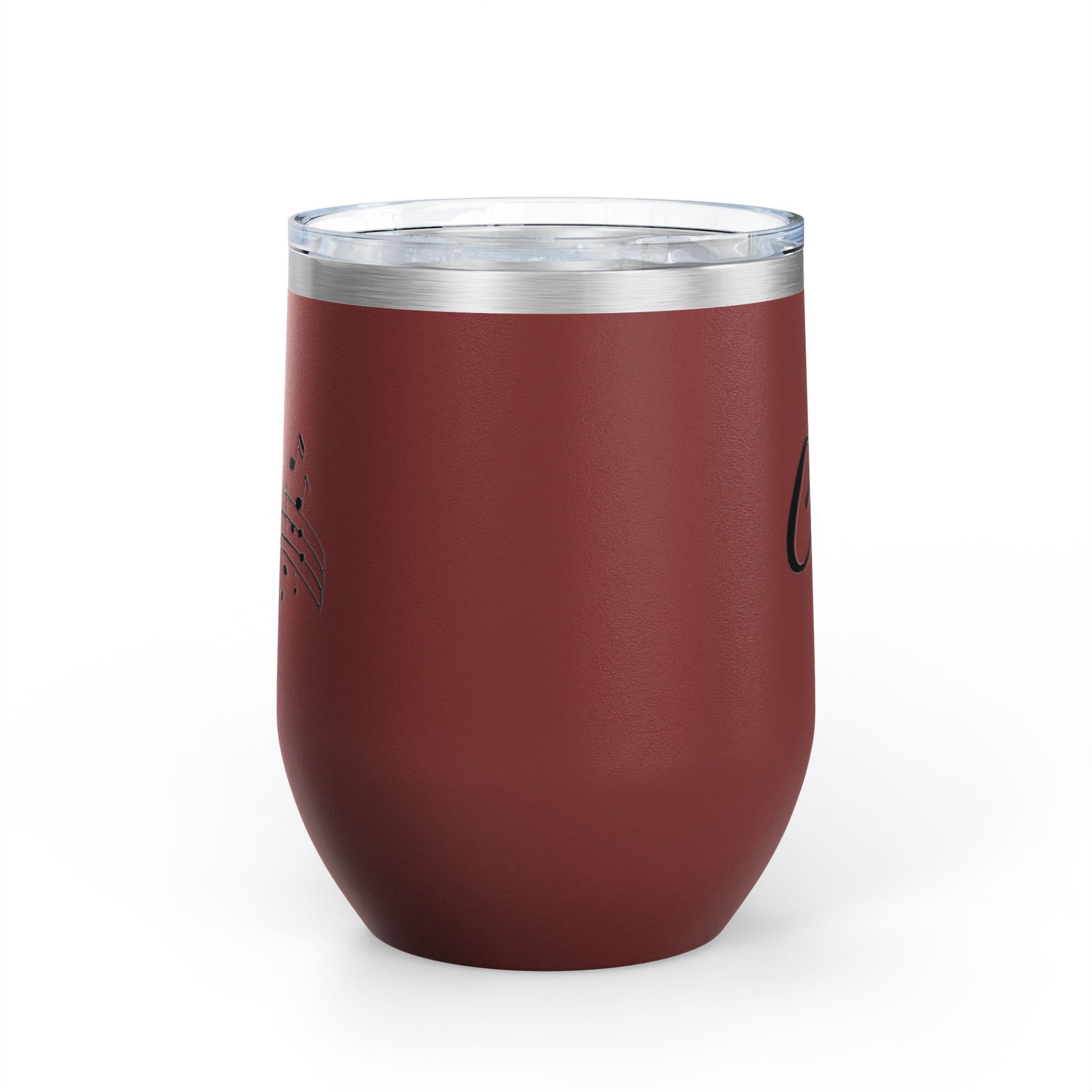 Musical Wine Tumbler, 12oz | Perfect Gift for Music Lovers, Birthday, Concerts, Parties, Home Bar Decor, Stainless Steel