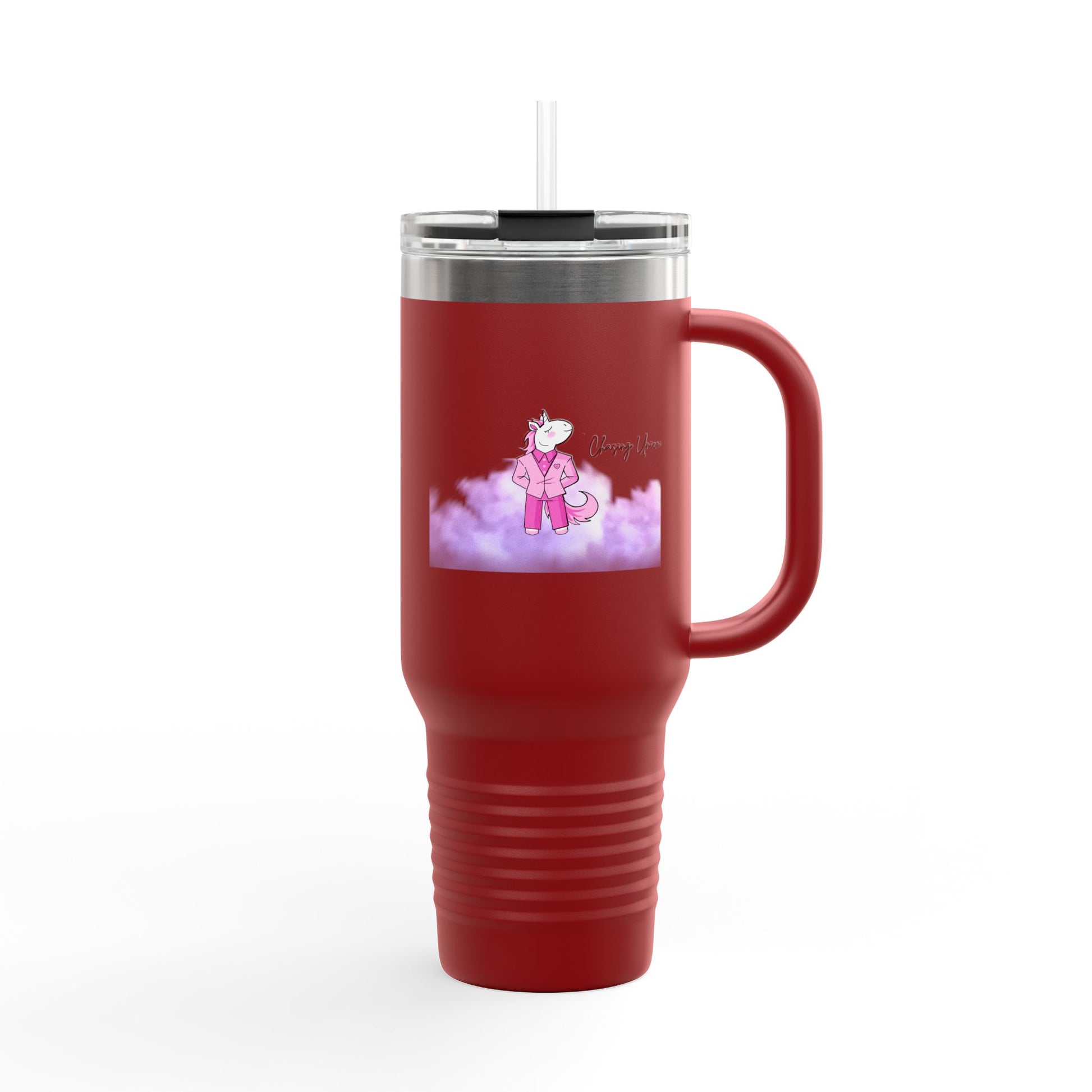Charming Insulated Travel Mug, 40oz – Perfect for Coffee Lovers, Road Trips, Travel, Gift for Friends, Stylish Drinkware