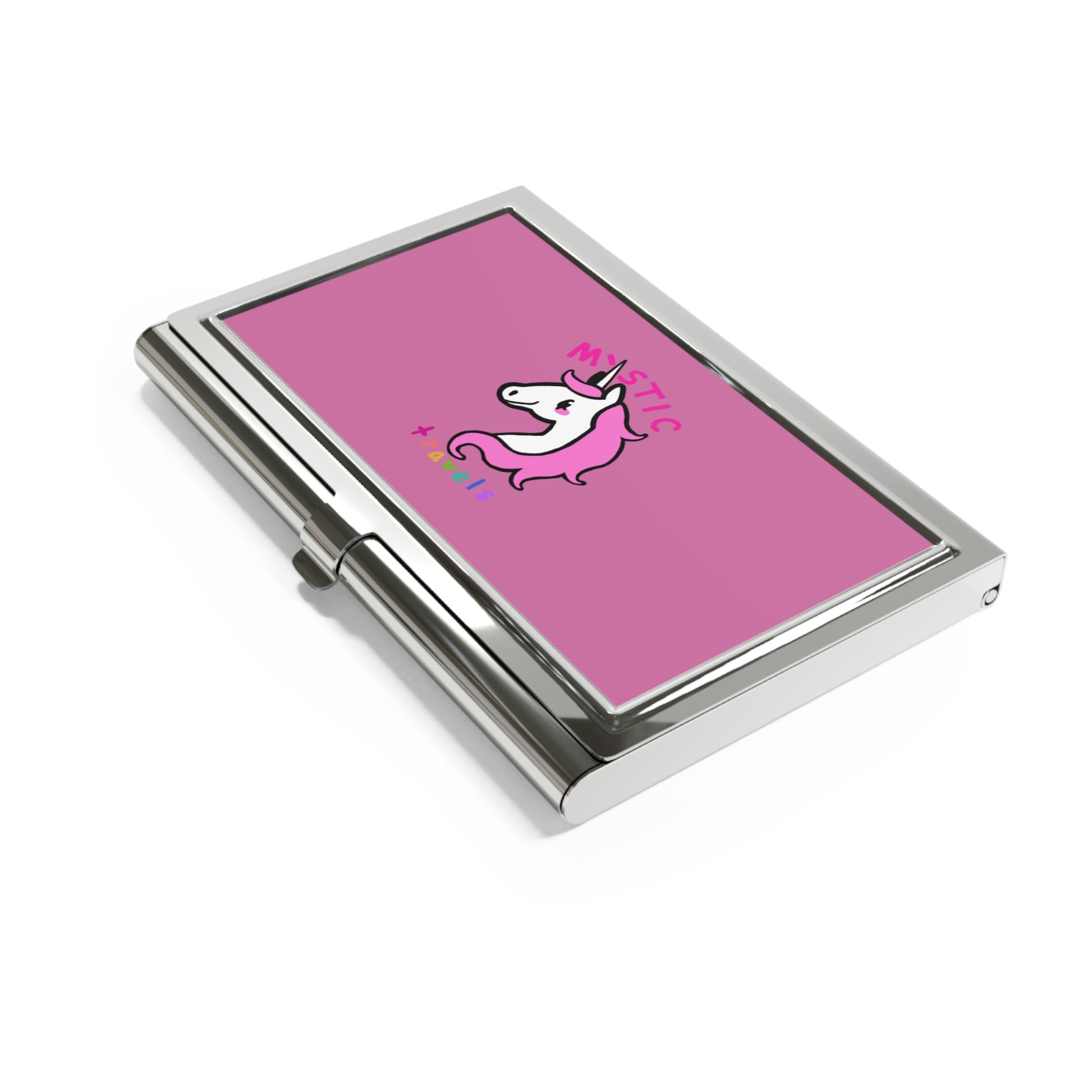 Magical Unicorn Business Card Holder, Cute Unicorn Gift, Office Accessory, Birthday Present, Pink Card Case, Mystic Business Organizer