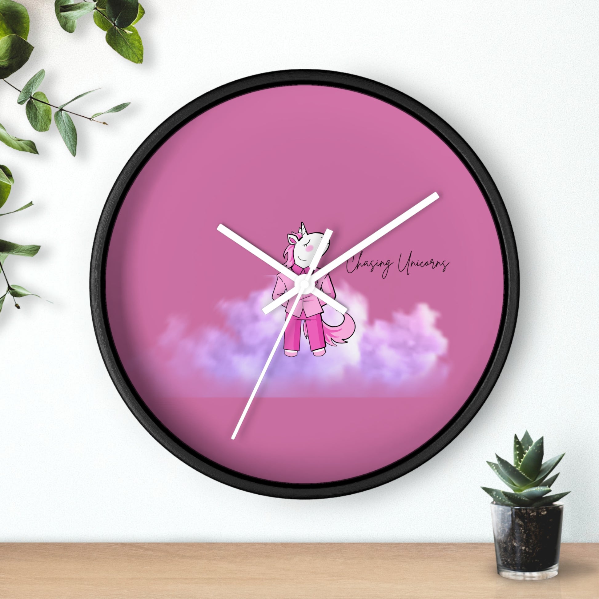 Whimsical Unicorn Wall Clock - Kids Room Decor, Unique Gift, Playful Timepiece, Chasing Unicorns Theme, Magical Wall Art