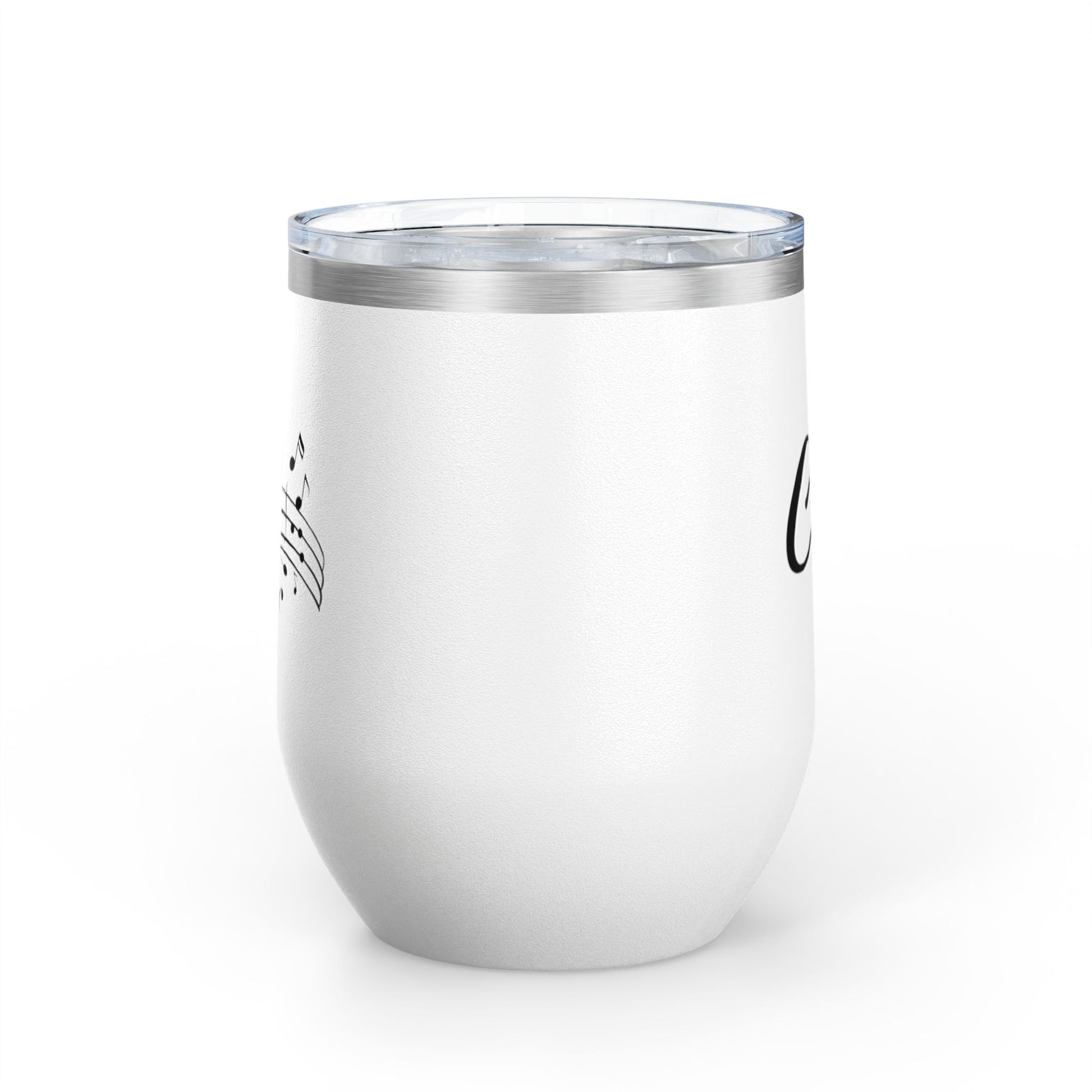 Musical Wine Tumbler, 12oz | Perfect Gift for Music Lovers, Birthday, Concerts, Parties, Home Bar Decor, Stainless Steel