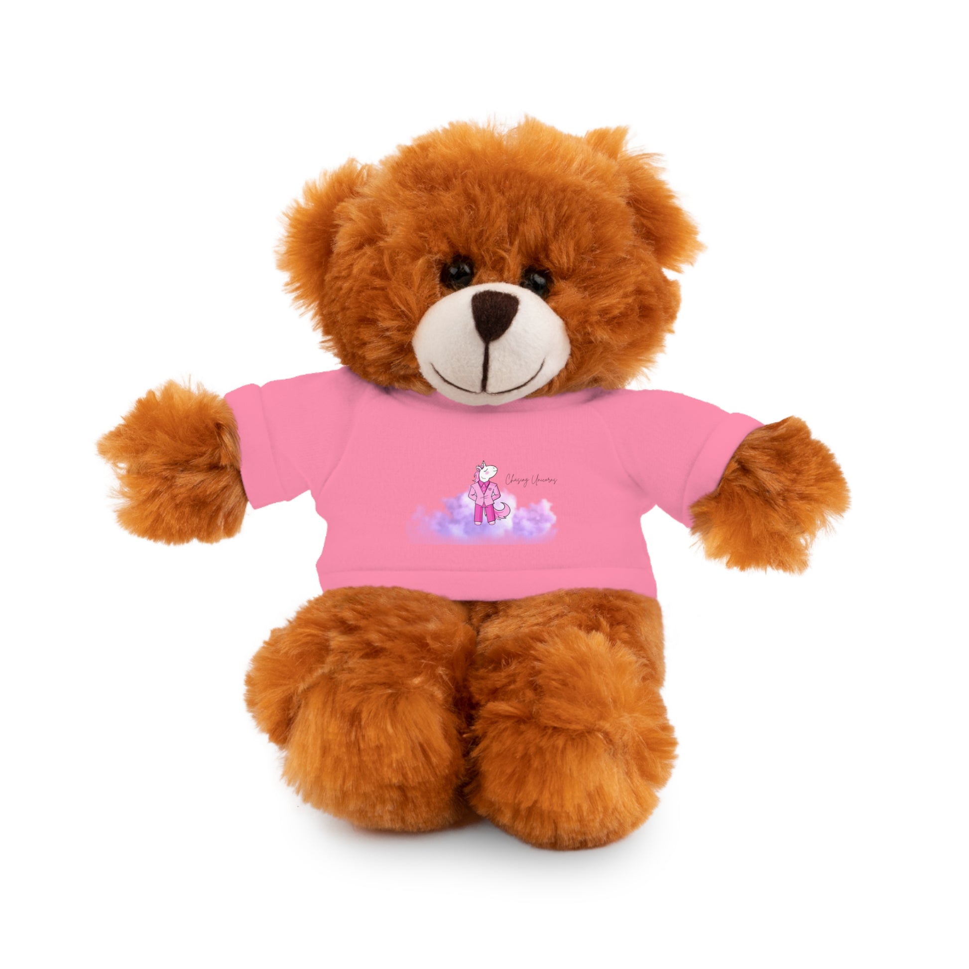 Adorable Stuffed Animals with Tee, Cuddly Bear Toy, Customizable Plush Toy, Fun Gift for Kids, Birthday Gift, Baby Shower Gift, Keepsake