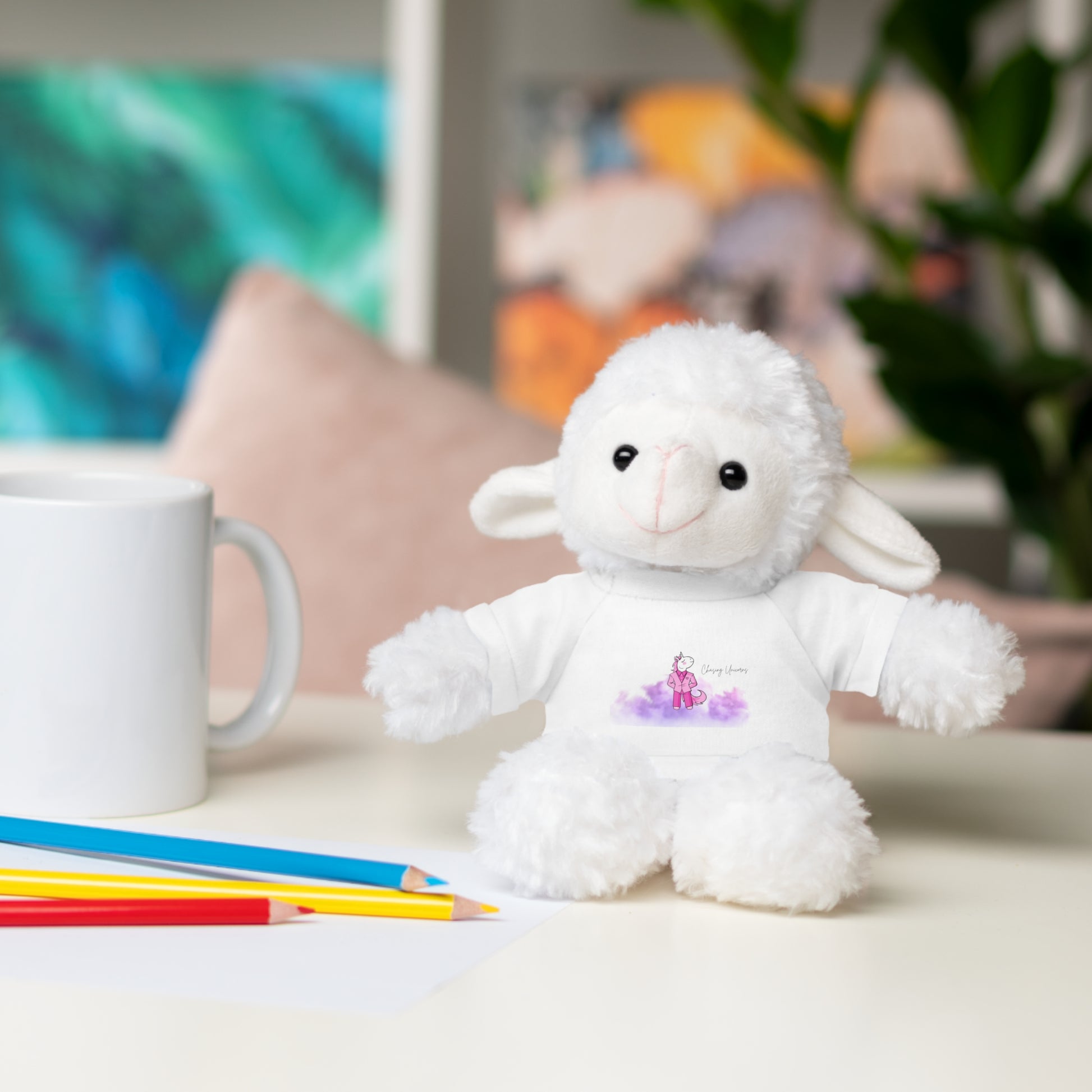 Adorable Stuffed Animals with Tee, Cuddly Bear Toy, Customizable Plush Toy, Fun Gift for Kids, Birthday Gift, Baby Shower Gift, Keepsake