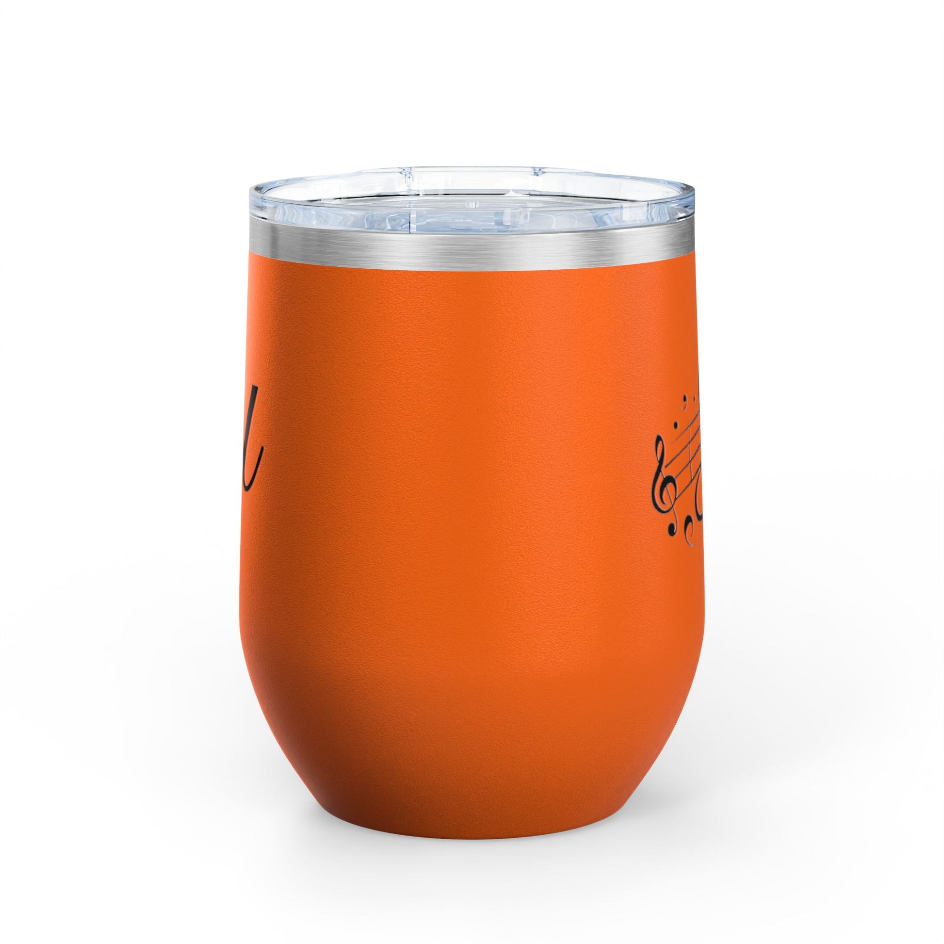 Musical Wine Tumbler, 12oz | Perfect Gift for Music Lovers, Birthday, Concerts, Parties, Home Bar Decor, Stainless Steel