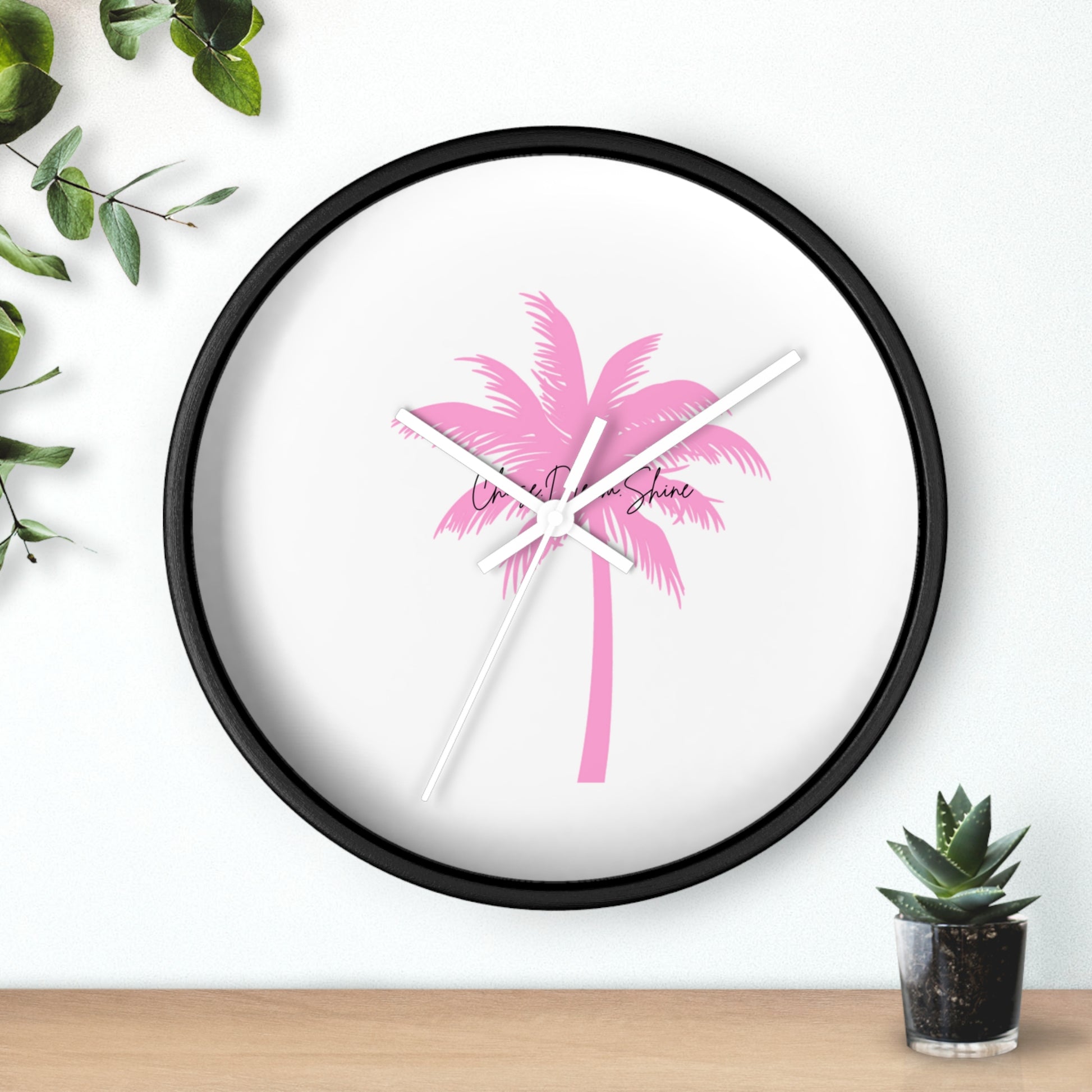 Tropical Palm Wall Clock, Modern Decor, Summer Vibe, Gift for Beach Lovers, Home Accent, Relaxing Atmosphere