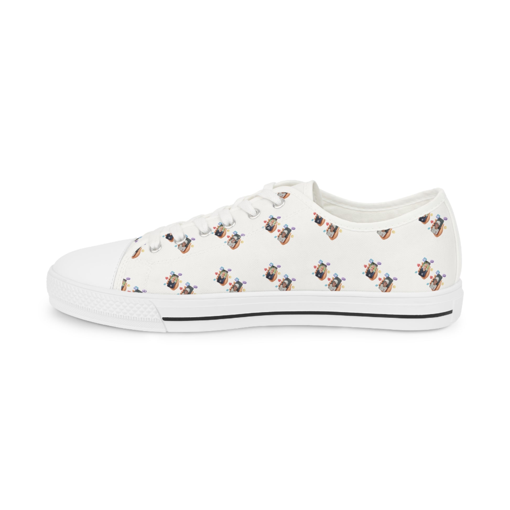 Men's Floral Print Sneakers, Casual Slip-On Shoes, Everyday Footwear, Trendy Sneakers for Men, Stylish Low Tops, Gift for Him