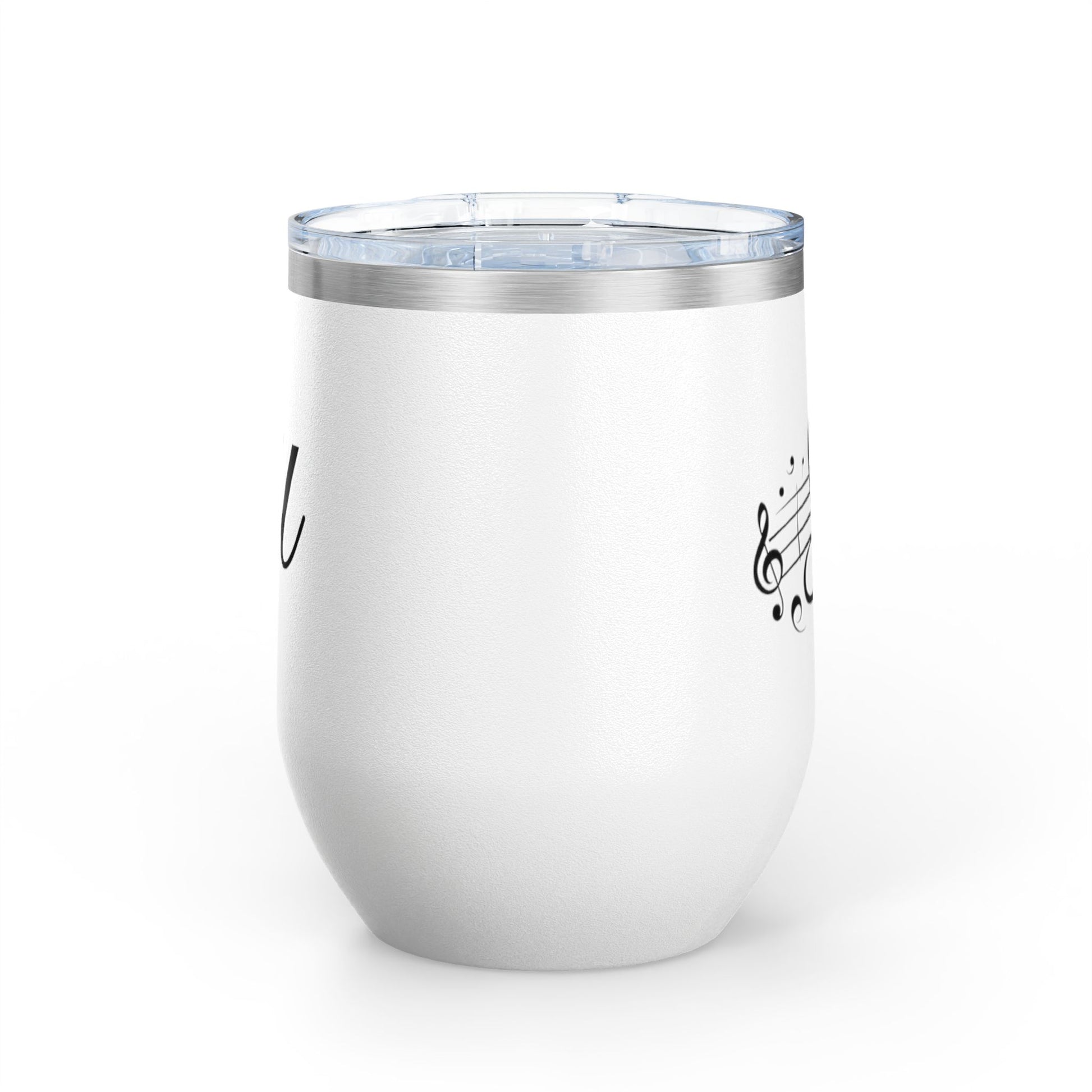 Musical Wine Tumbler, 12oz | Perfect Gift for Music Lovers, Birthday, Concerts, Parties, Home Bar Decor, Stainless Steel