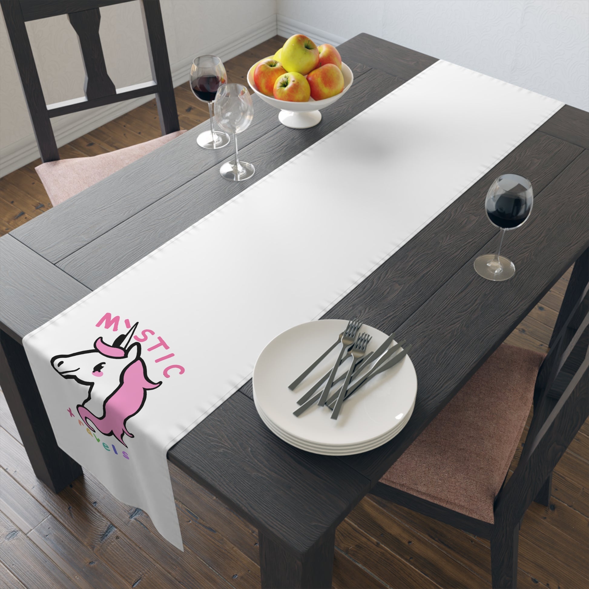 Mystic Travels Unicorn Table Runner | Fun Cotton Home Decor for Kids, Party, Dining, Birthdays, Celebrations