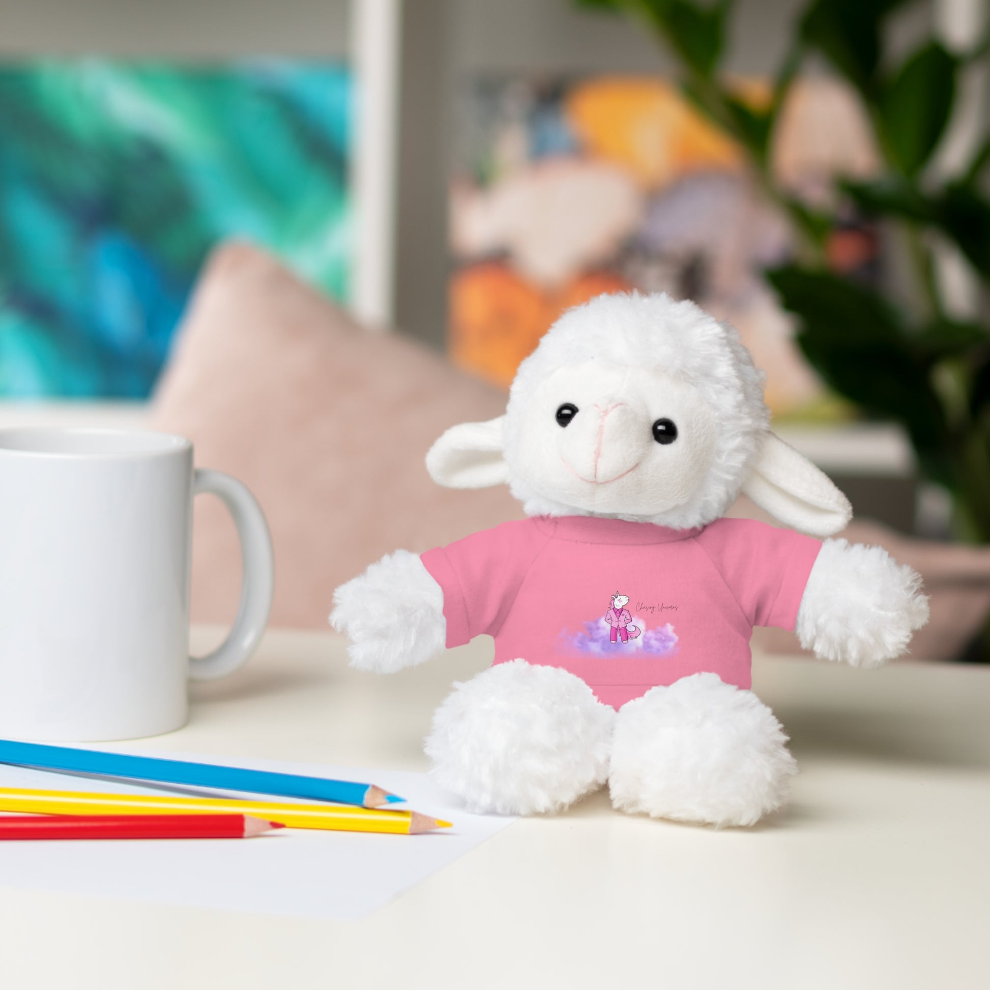 Adorable Stuffed Animals with Tee, Cuddly Bear Toy, Customizable Plush Toy, Fun Gift for Kids, Birthday Gift, Baby Shower Gift, Keepsake