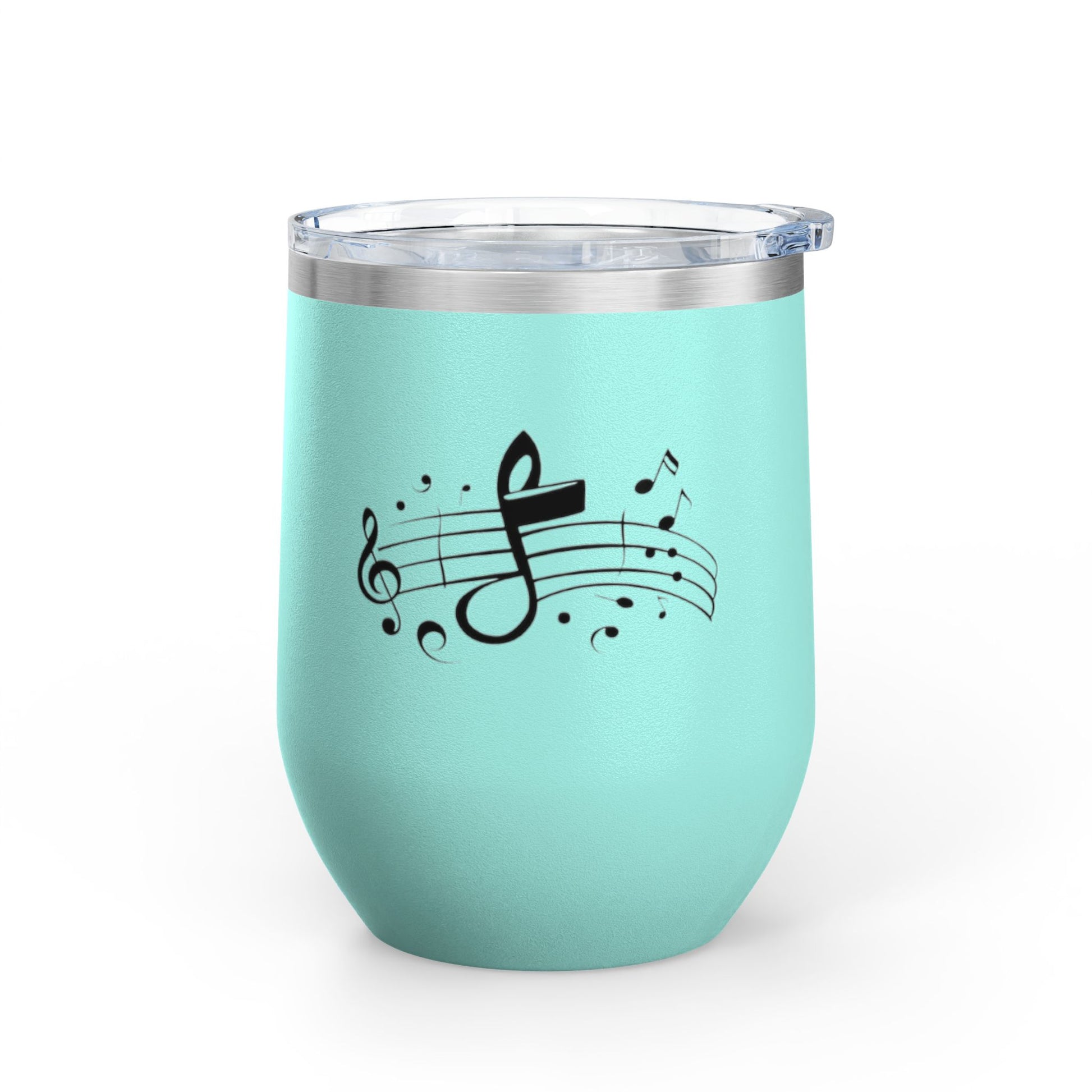 Musical Wine Tumbler, 12oz | Perfect Gift for Music Lovers, Birthday, Concerts, Parties, Home Bar Decor, Stainless Steel