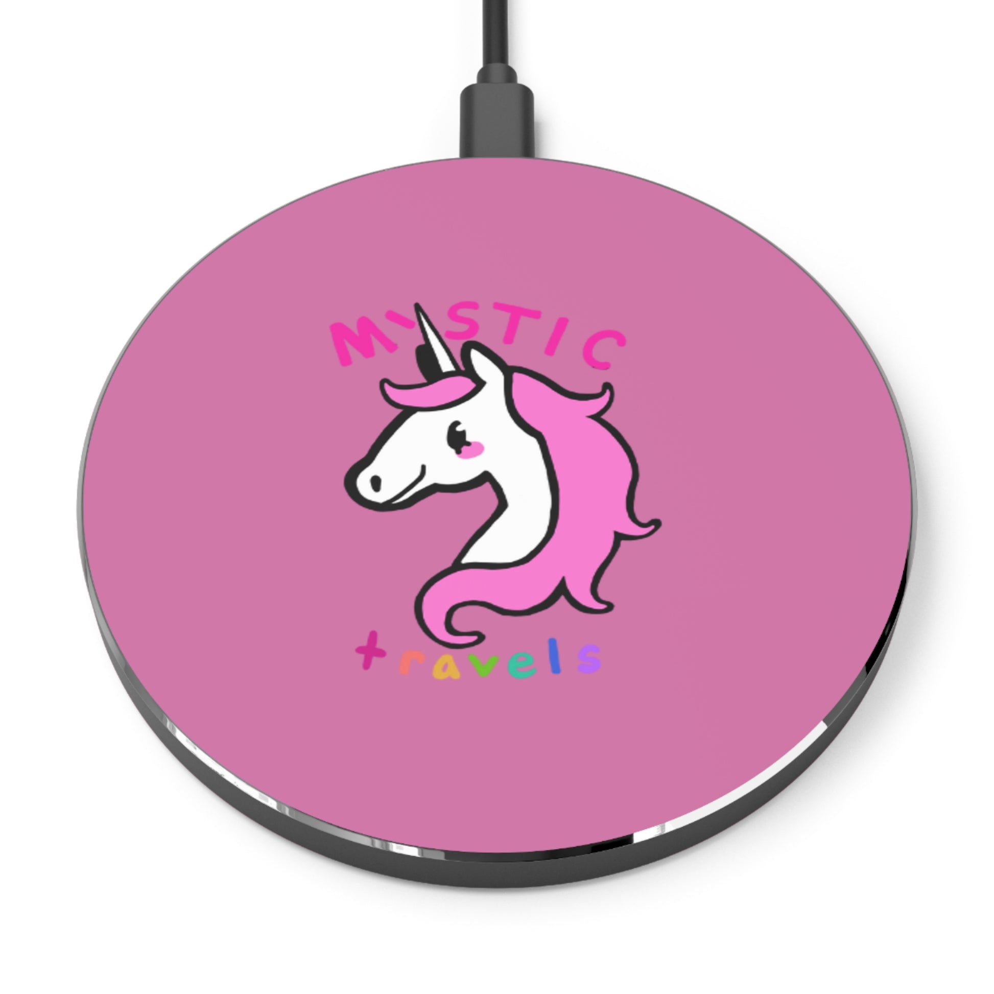 Cute Unicorn Wireless Charger - Mystic Travels, Gift for Unicorn Lovers, Home Décor, Phone Accessories, Fun Tech