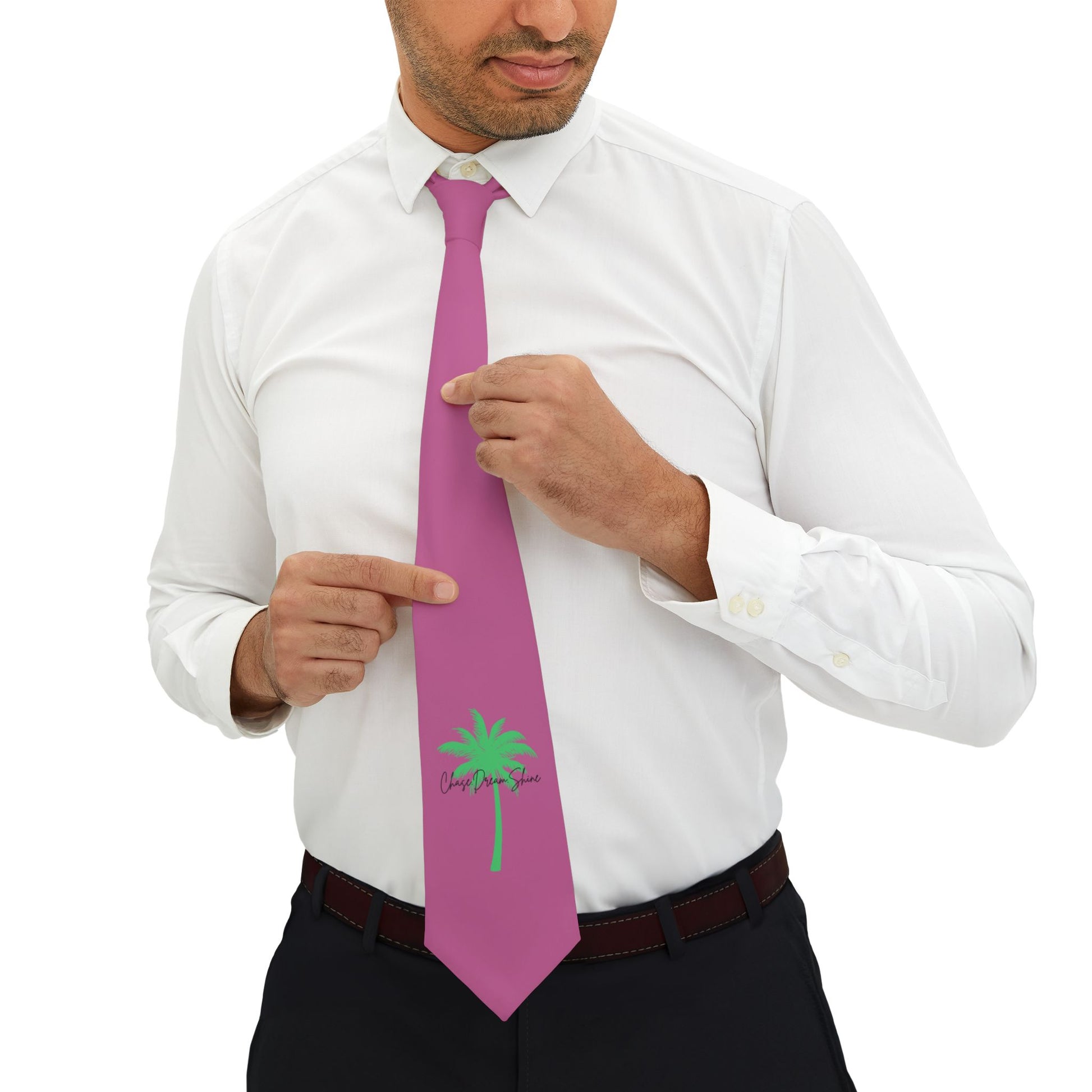 Tropical Necktie with Palm Tree Design, Summer Wedding Attire, Gift for Him, Fun Accessories, Vacation Tie, Beach Themed Fashion