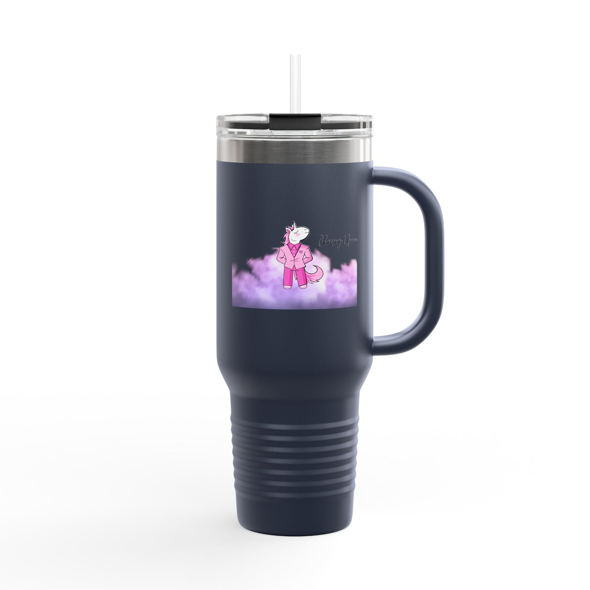 Charming Insulated Travel Mug, 40oz – Perfect for Coffee Lovers, Road Trips, Travel, Gift for Friends, Stylish Drinkware