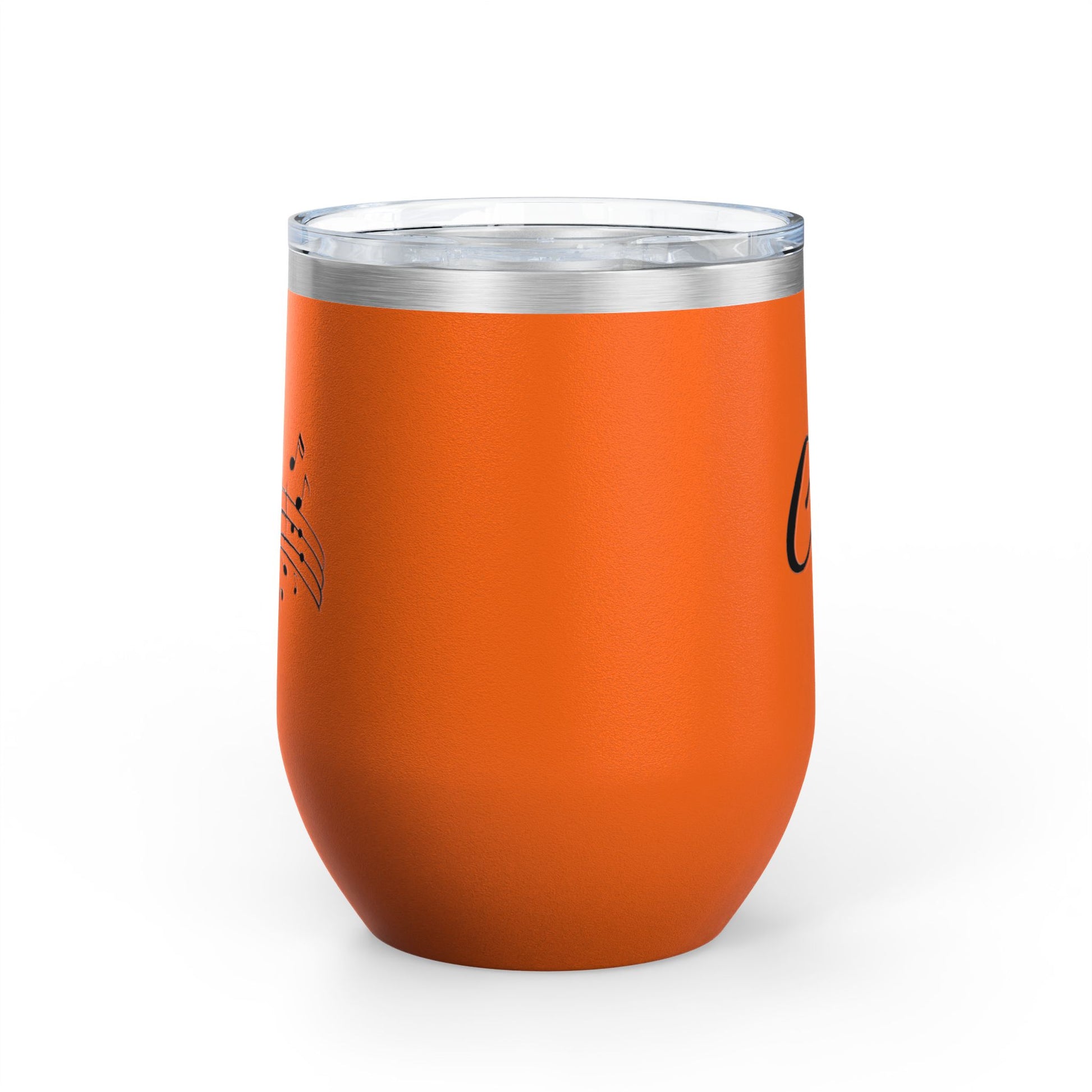 Musical Wine Tumbler, 12oz | Perfect Gift for Music Lovers, Birthday, Concerts, Parties, Home Bar Decor, Stainless Steel