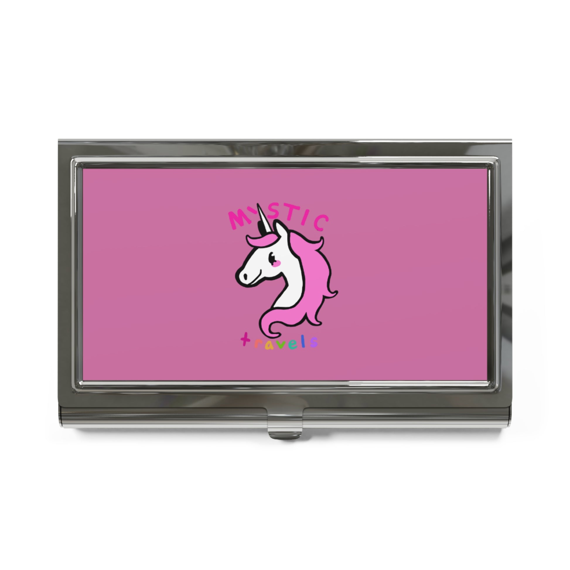 Magical Unicorn Business Card Holder, Cute Unicorn Gift, Office Accessory, Birthday Present, Pink Card Case, Mystic Business Organizer