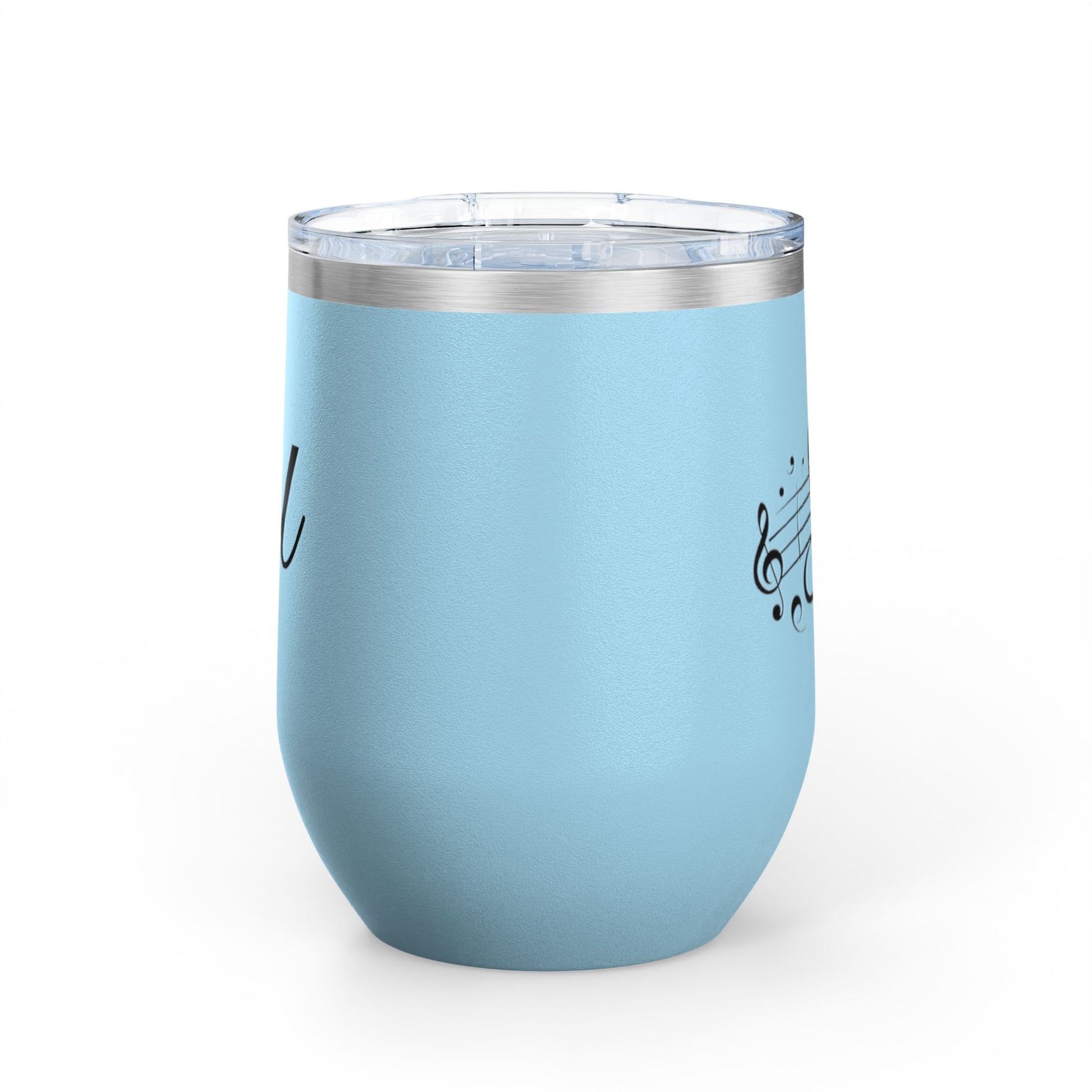 Musical Wine Tumbler, 12oz | Perfect Gift for Music Lovers, Birthday, Concerts, Parties, Home Bar Decor, Stainless Steel