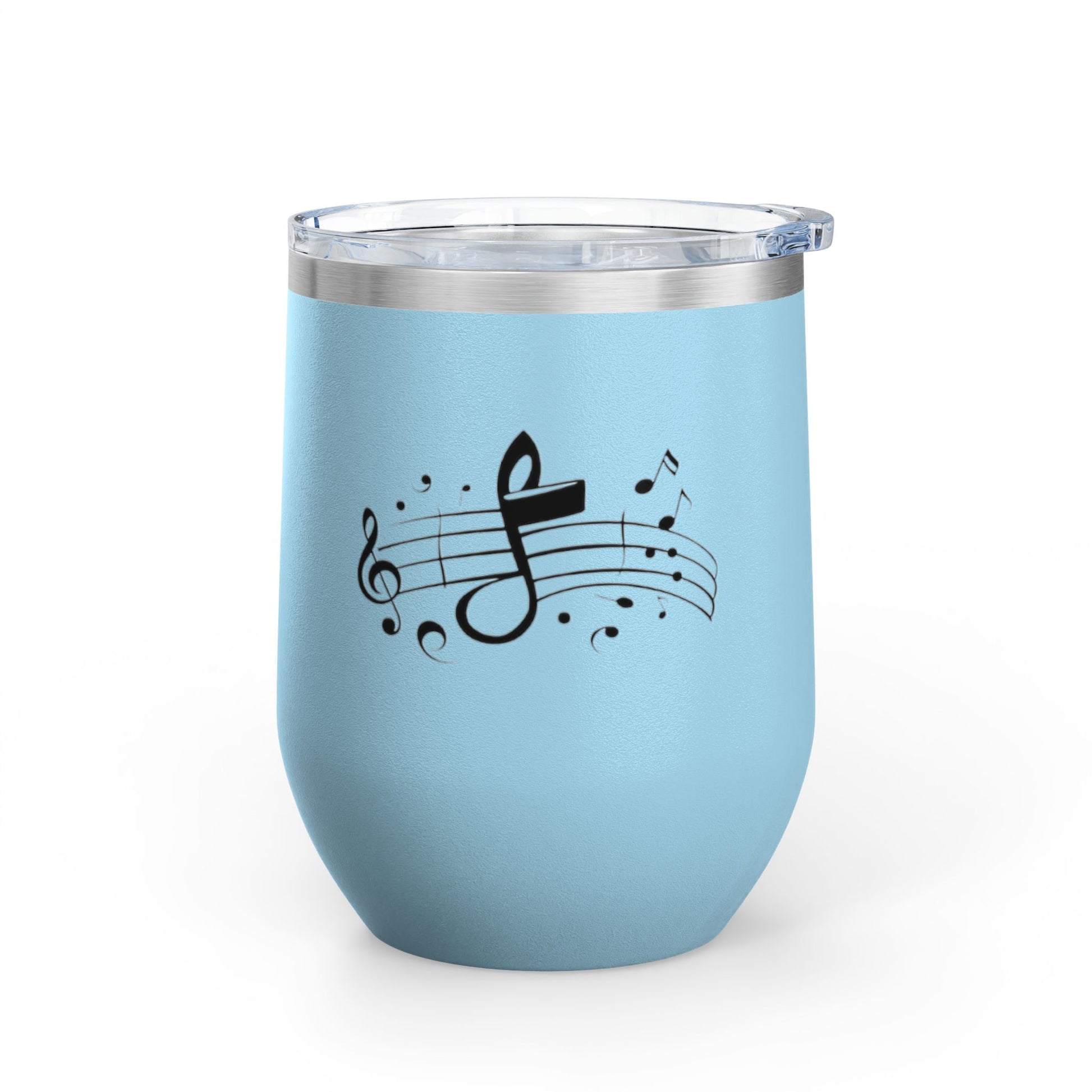 Musical Wine Tumbler, 12oz | Perfect Gift for Music Lovers, Birthday, Concerts, Parties, Home Bar Decor, Stainless Steel