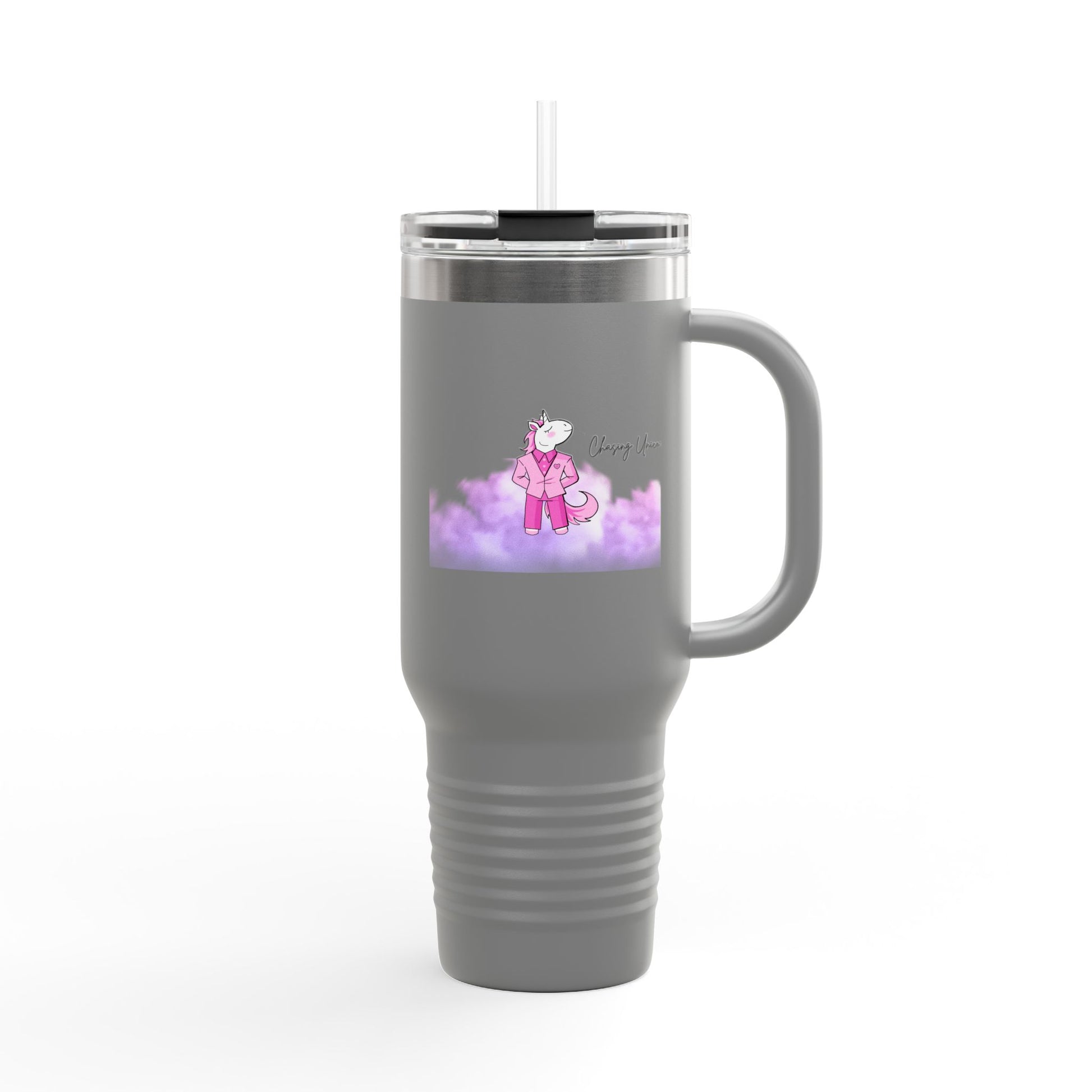Charming Insulated Travel Mug, 40oz – Perfect for Coffee Lovers, Road Trips, Travel, Gift for Friends, Stylish Drinkware