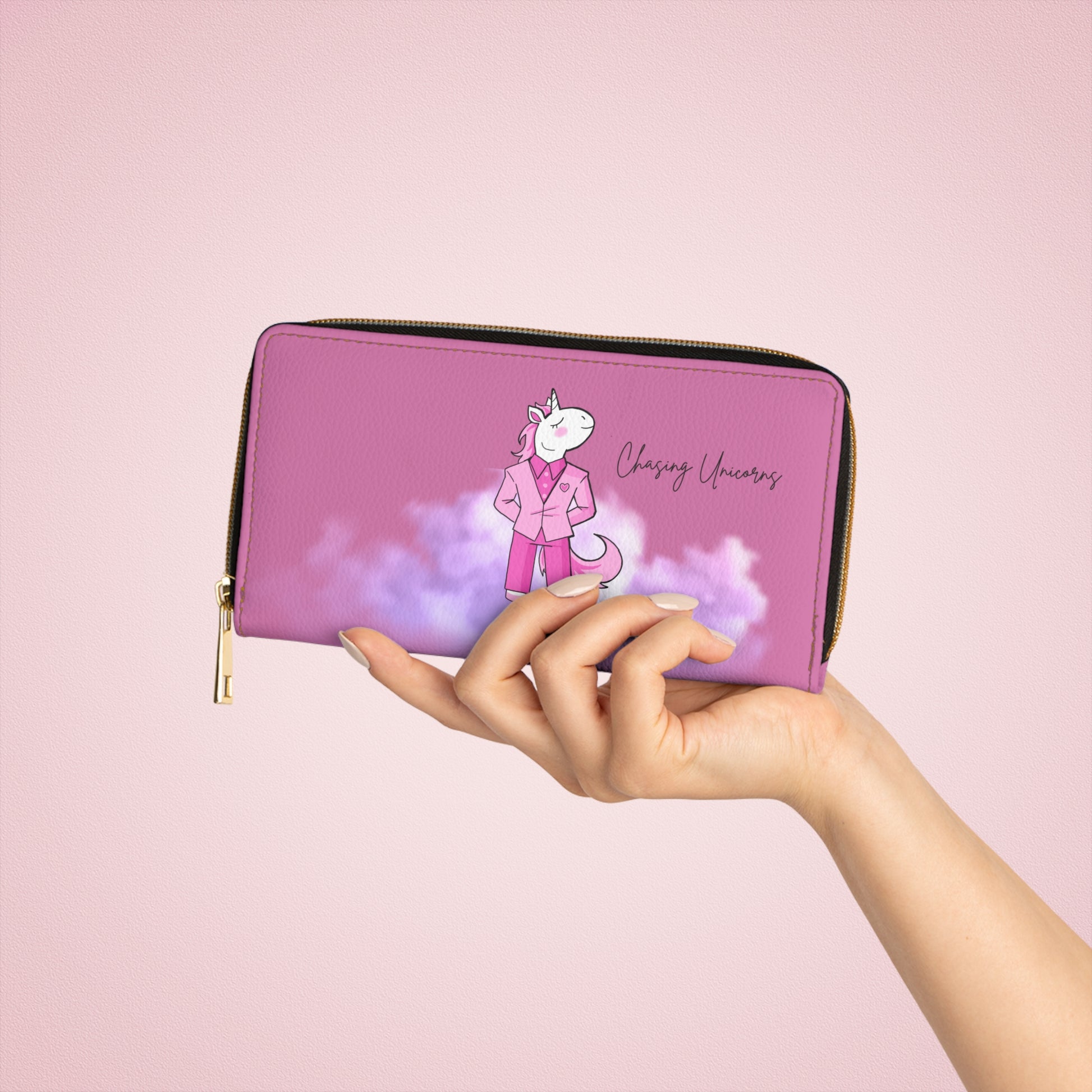 Unicorn Zipper Wallet - Change Unicorns, Cute Gift for Kids, Stylish Wallet for Teens, Fun Accessory for Birthdays, Pastel Color