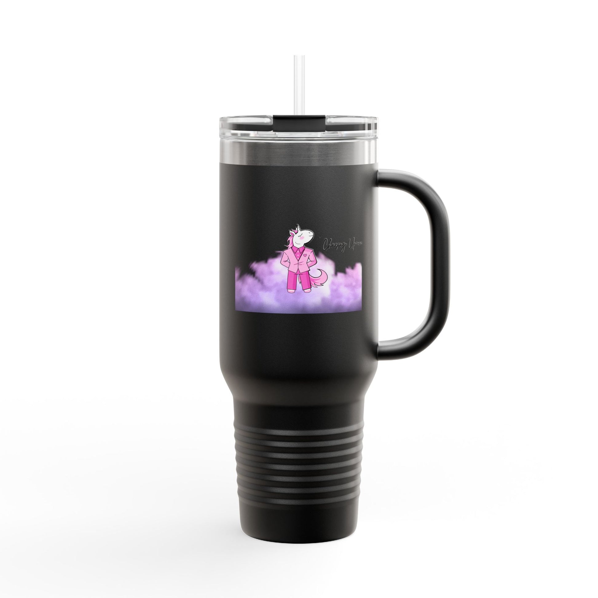Charming Insulated Travel Mug, 40oz – Perfect for Coffee Lovers, Road Trips, Travel, Gift for Friends, Stylish Drinkware