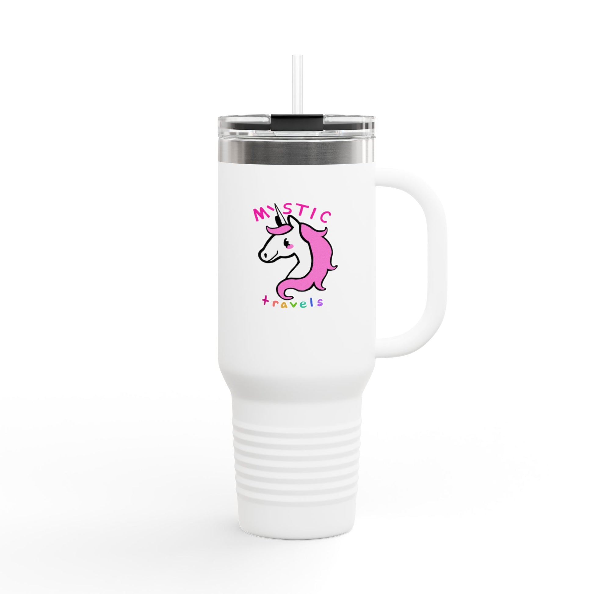 Whimsical Unicorn Insulated Travel Mug | 40oz Tumbler for Adventurers, Perfect Gift for Travelers, Unique Unicorn Mug, Cute Drinkware