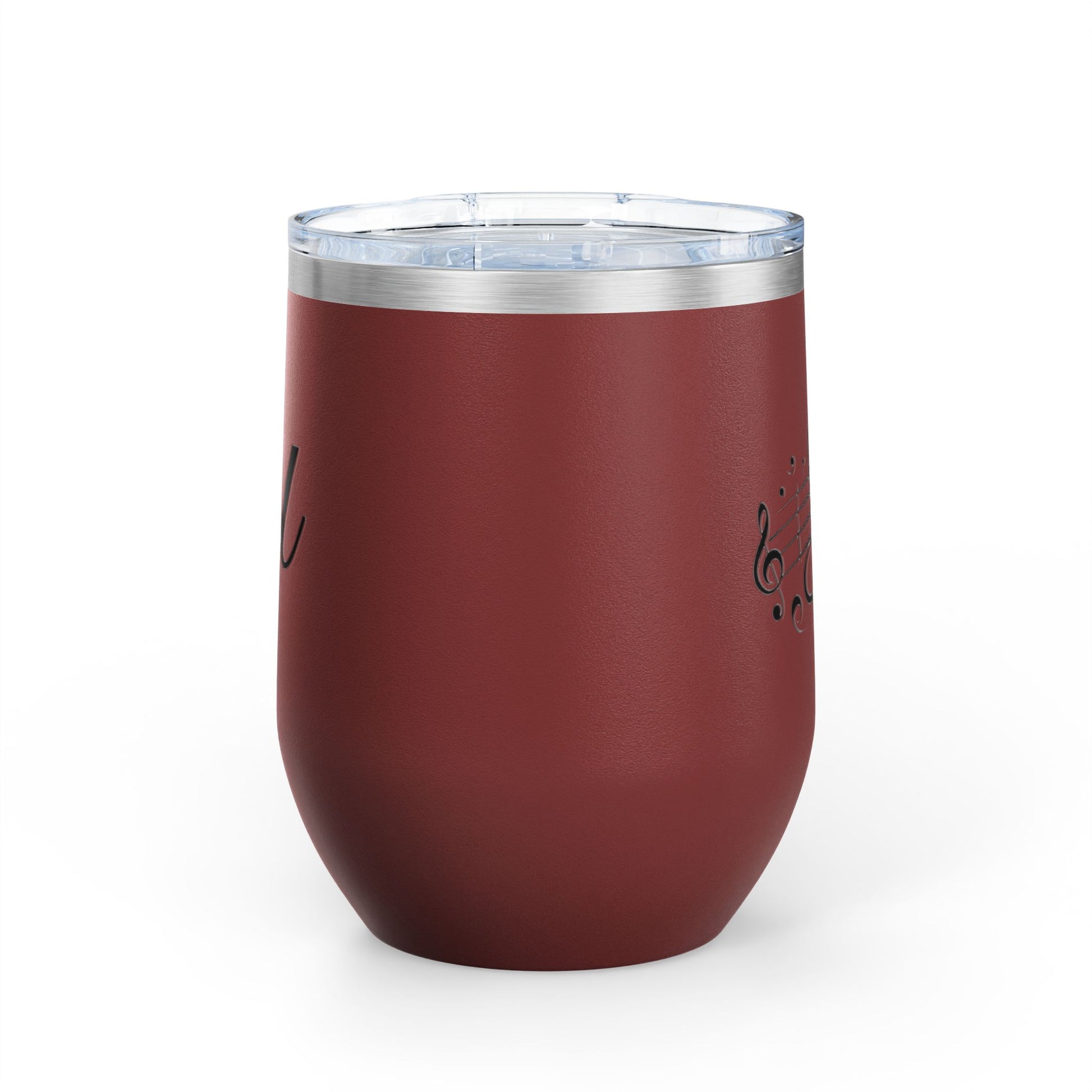 Musical Wine Tumbler, 12oz | Perfect Gift for Music Lovers, Birthday, Concerts, Parties, Home Bar Decor, Stainless Steel