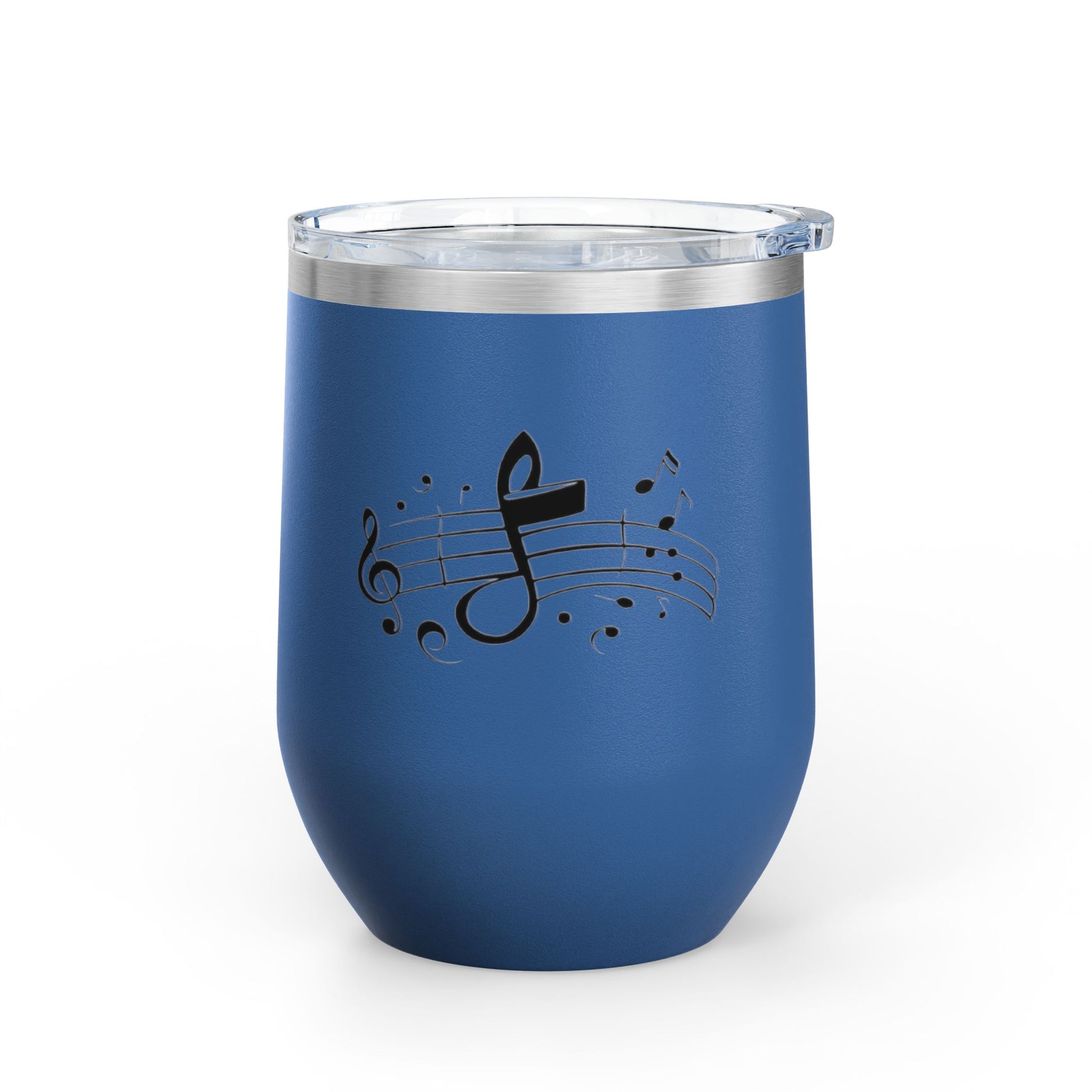 Musical Wine Tumbler, 12oz | Perfect Gift for Music Lovers, Birthday, Concerts, Parties, Home Bar Decor, Stainless Steel