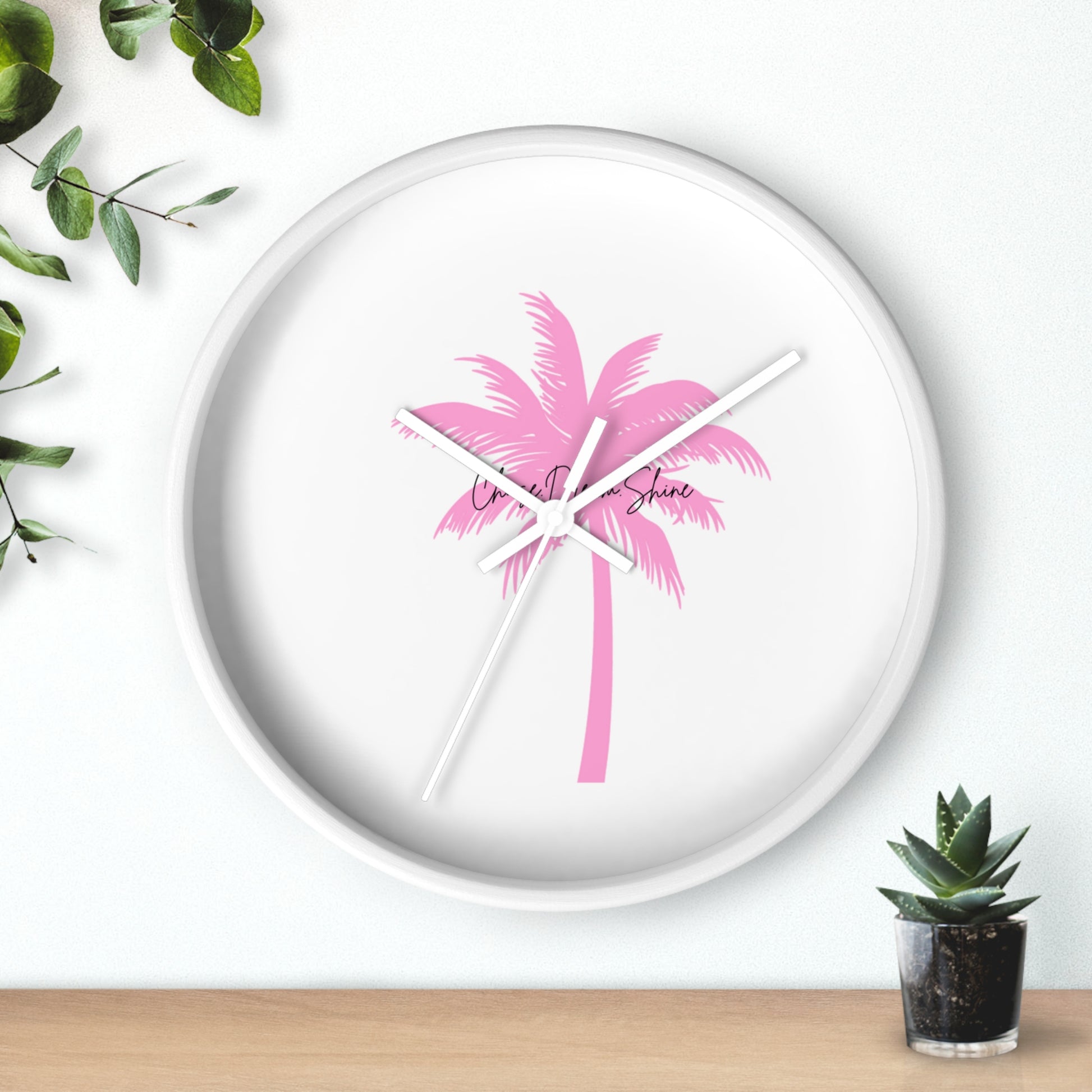 Tropical Palm Wall Clock, Modern Decor, Summer Vibe, Gift for Beach Lovers, Home Accent, Relaxing Atmosphere