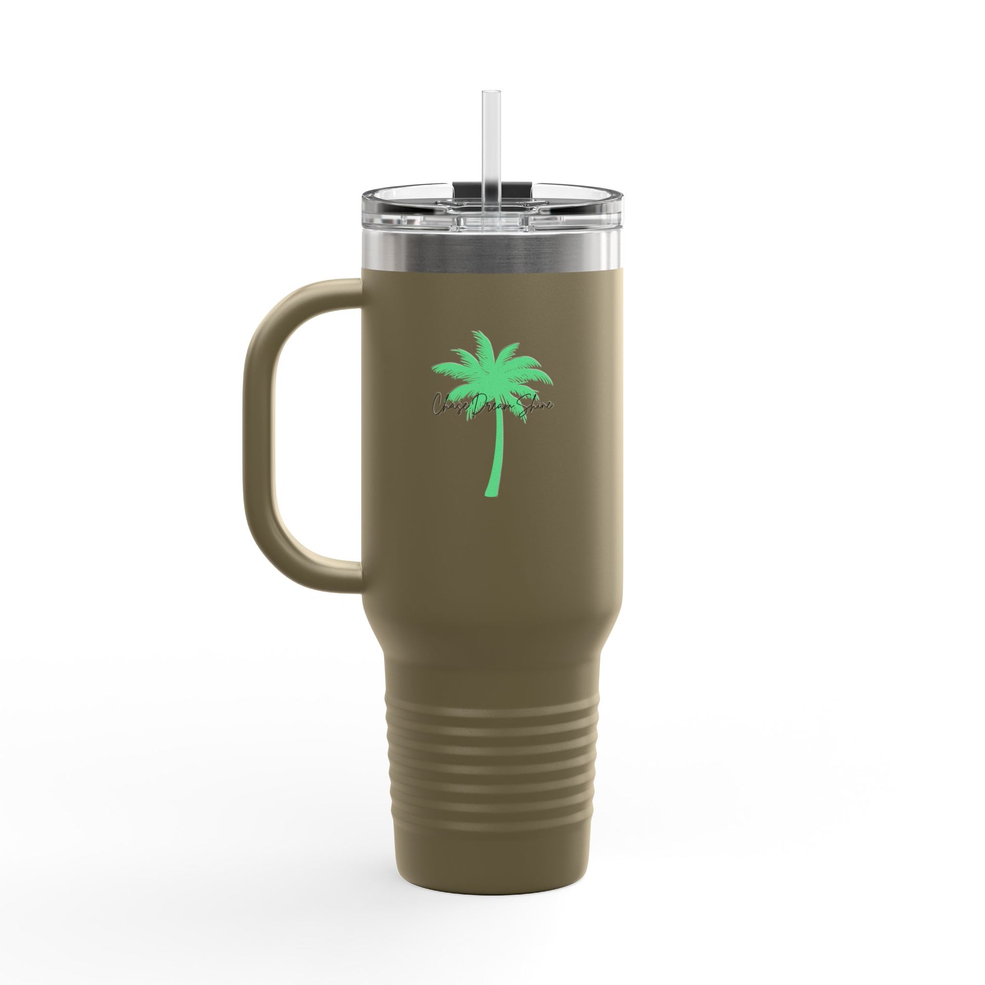 Charming Insulated Travel Mug, 40oz – Perfect for Coffee Lovers, Road Trips, Travel, Gift for Friends, Stylish Drinkware
