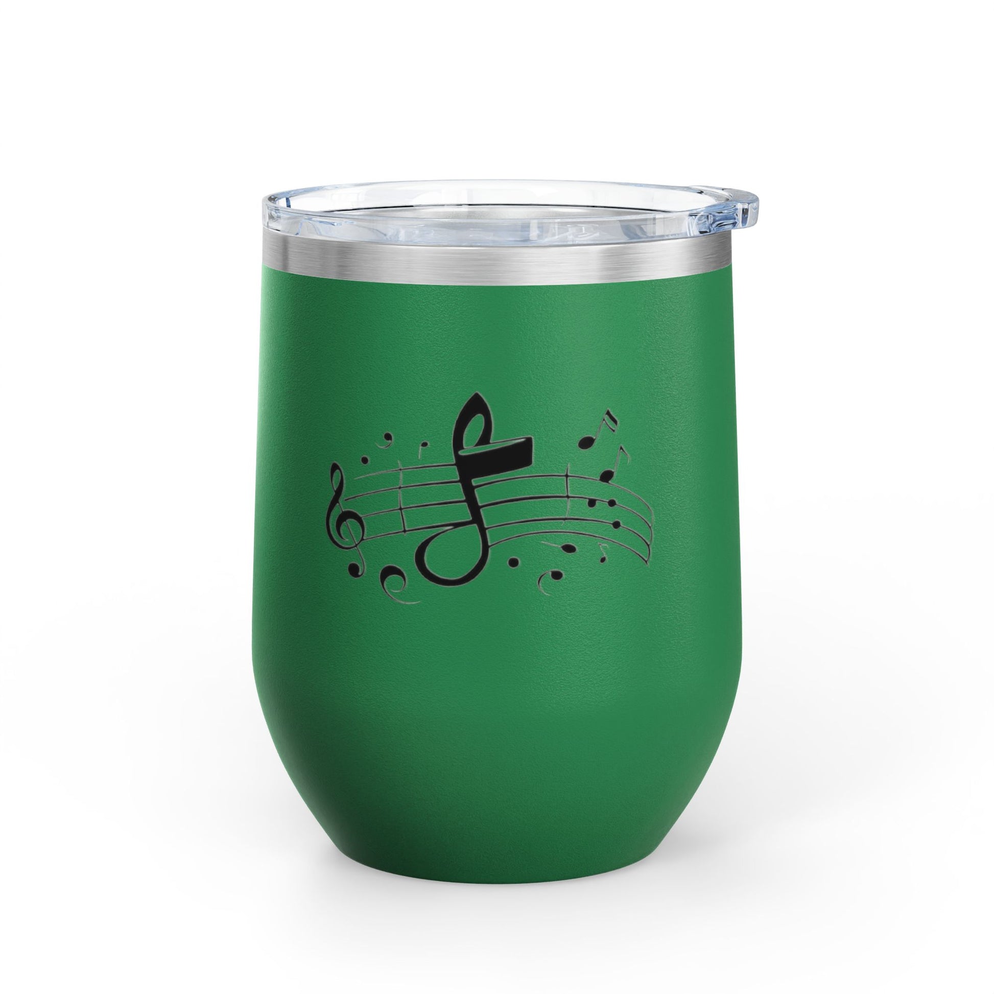 Musical Wine Tumbler, 12oz | Perfect Gift for Music Lovers, Birthday, Concerts, Parties, Home Bar Decor, Stainless Steel