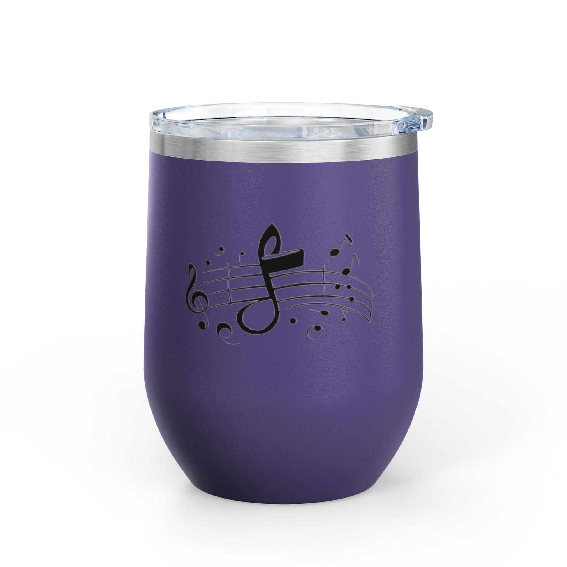 Musical Wine Tumbler, 12oz | Perfect Gift for Music Lovers, Birthday, Concerts, Parties, Home Bar Decor, Stainless Steel