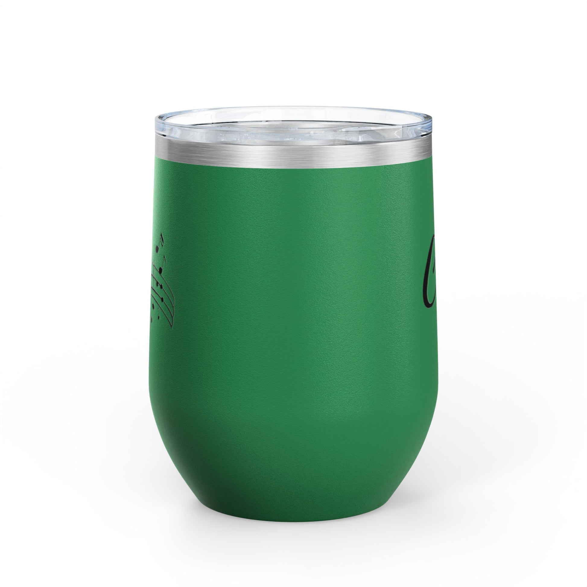 Musical Wine Tumbler, 12oz | Perfect Gift for Music Lovers, Birthday, Concerts, Parties, Home Bar Decor, Stainless Steel