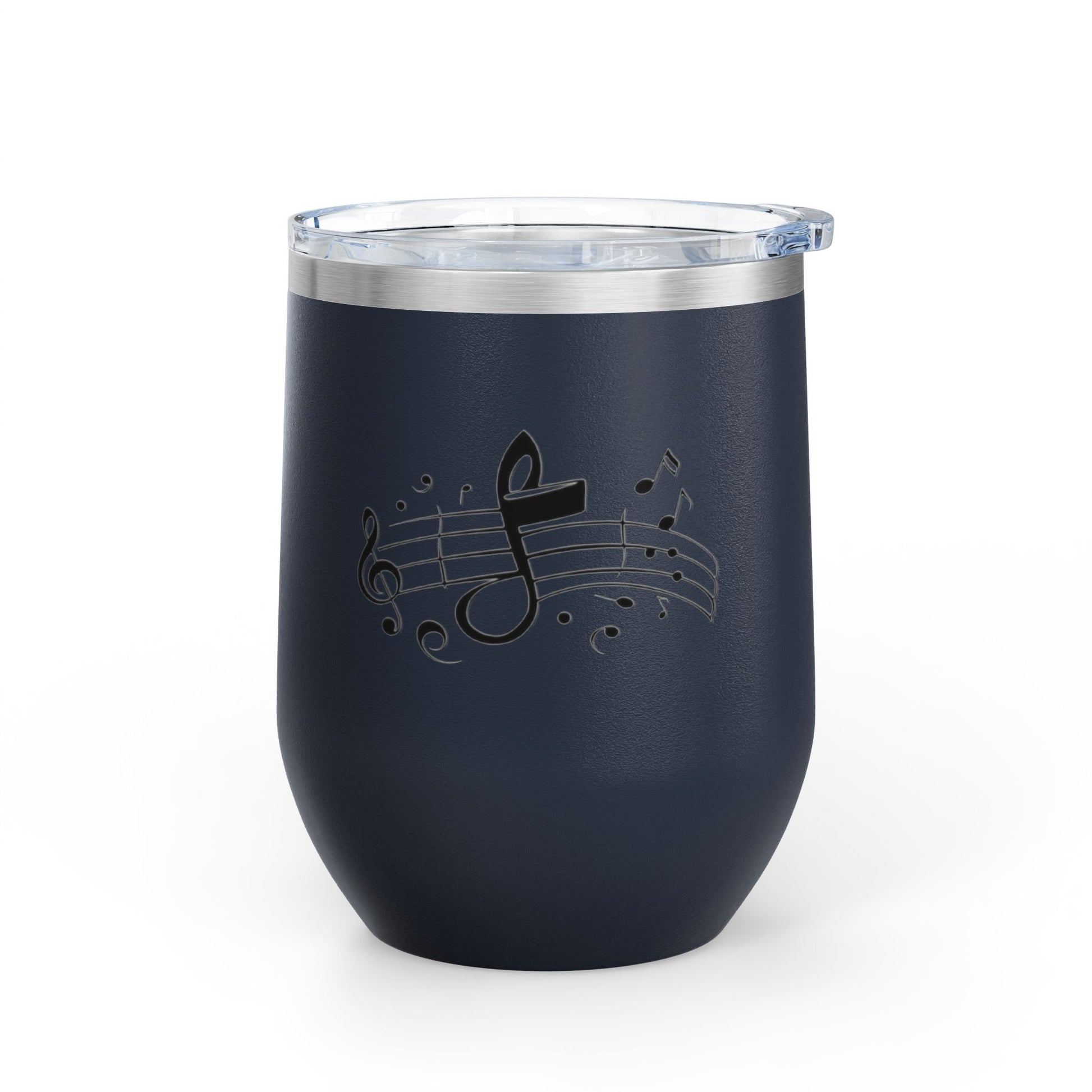 Musical Wine Tumbler, 12oz | Perfect Gift for Music Lovers, Birthday, Concerts, Parties, Home Bar Decor, Stainless Steel