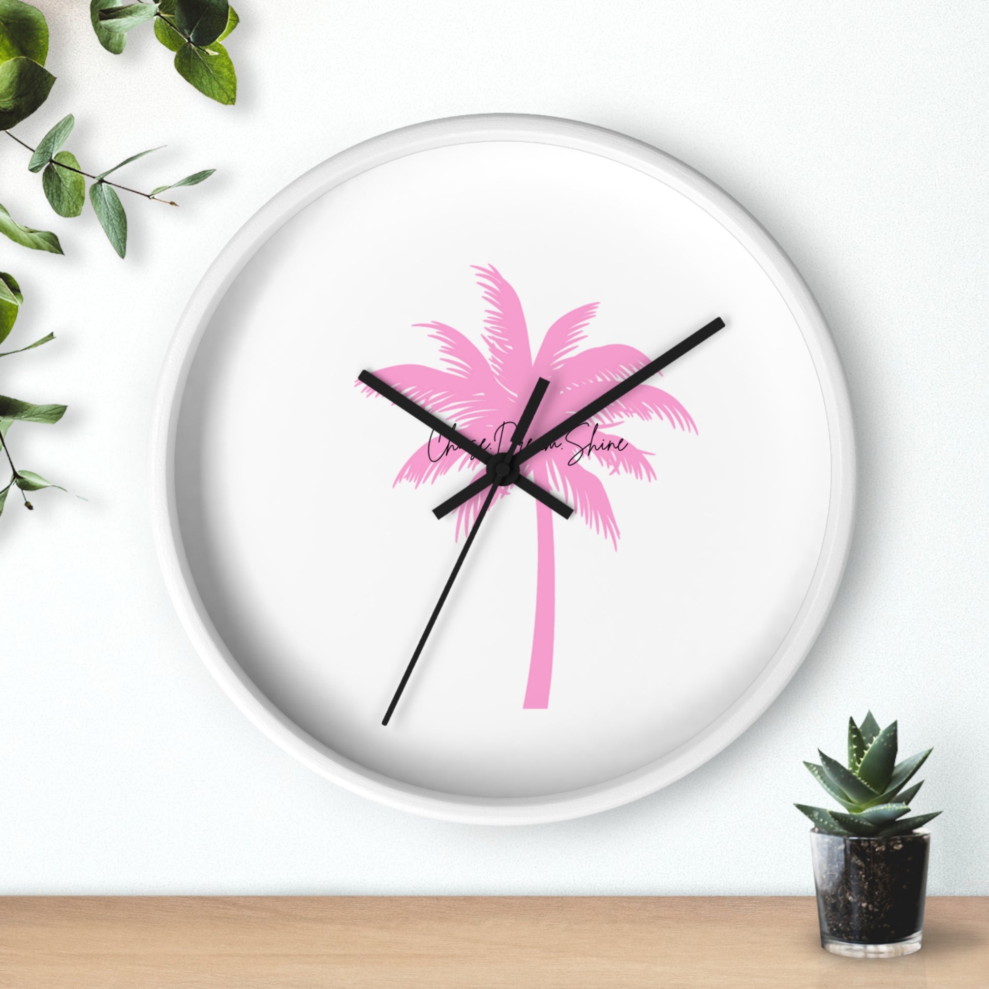 Tropical Palm Wall Clock, Modern Decor, Summer Vibe, Gift for Beach Lovers, Home Accent, Relaxing Atmosphere