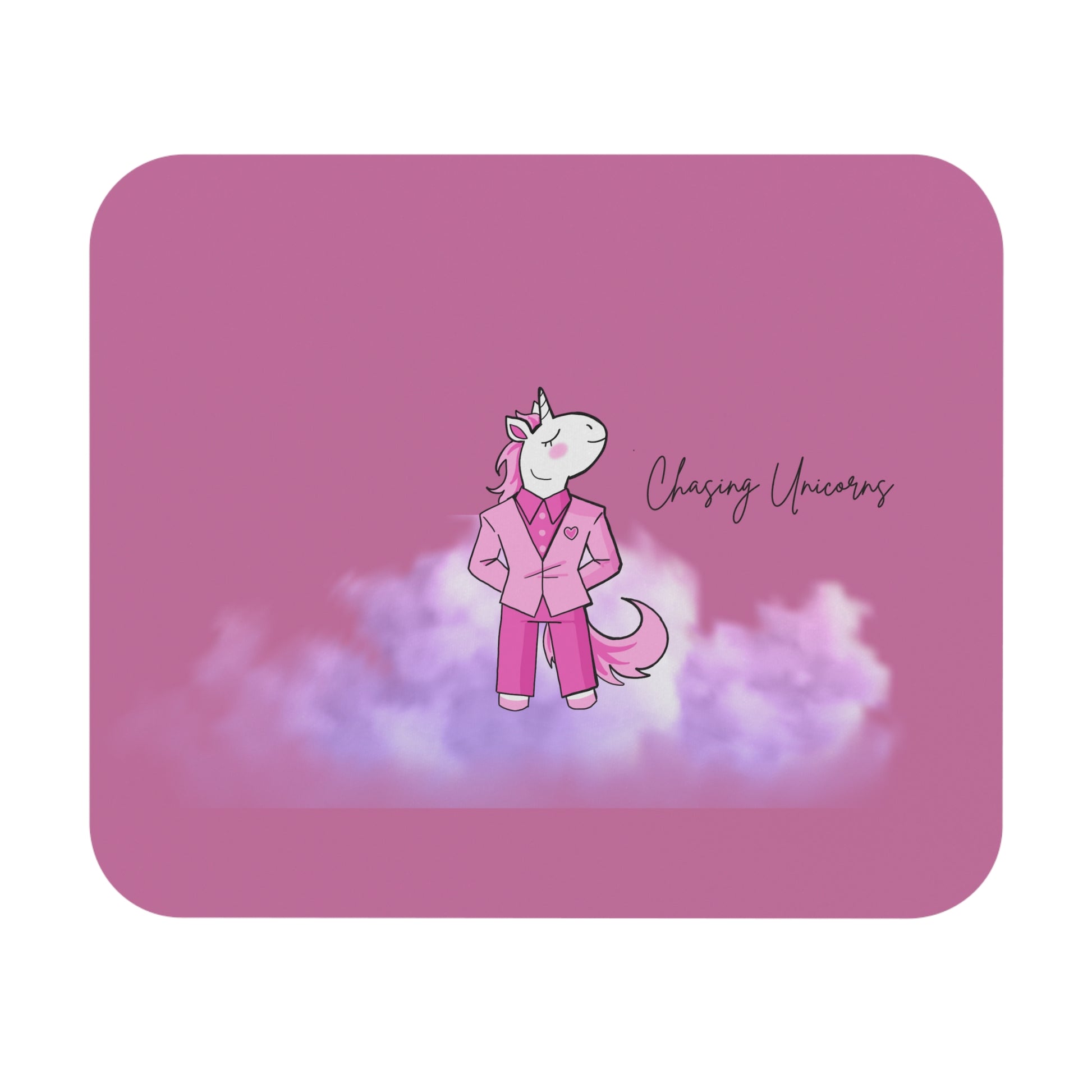 Unicorn Mouse Pad - Chasing Unicorns Design, Cute Office Decor, Gamer Gift, Fun Desk Accessory, Motivational Workspace