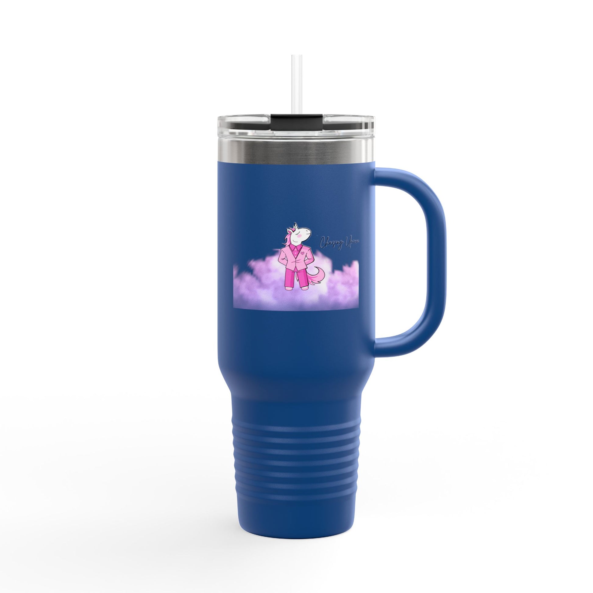 Charming Insulated Travel Mug, 40oz – Perfect for Coffee Lovers, Road Trips, Travel, Gift for Friends, Stylish Drinkware