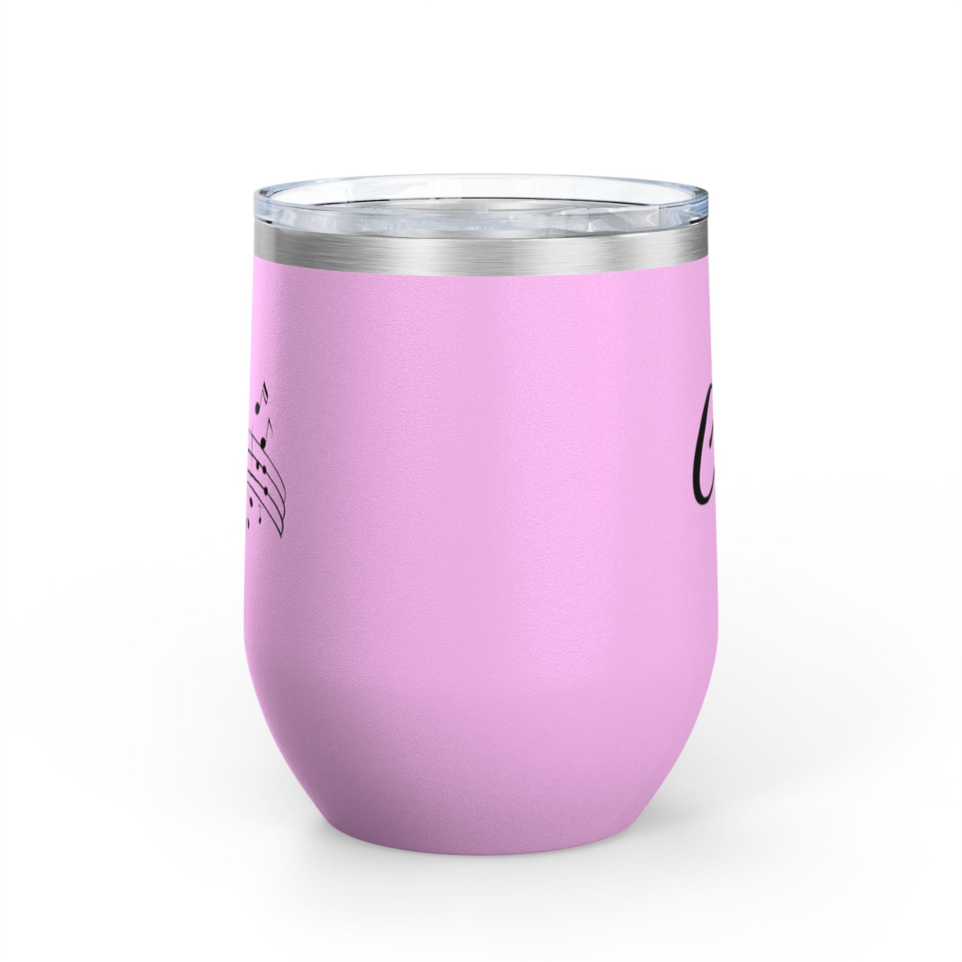 Musical Wine Tumbler, 12oz | Perfect Gift for Music Lovers, Birthday, Concerts, Parties, Home Bar Decor, Stainless Steel