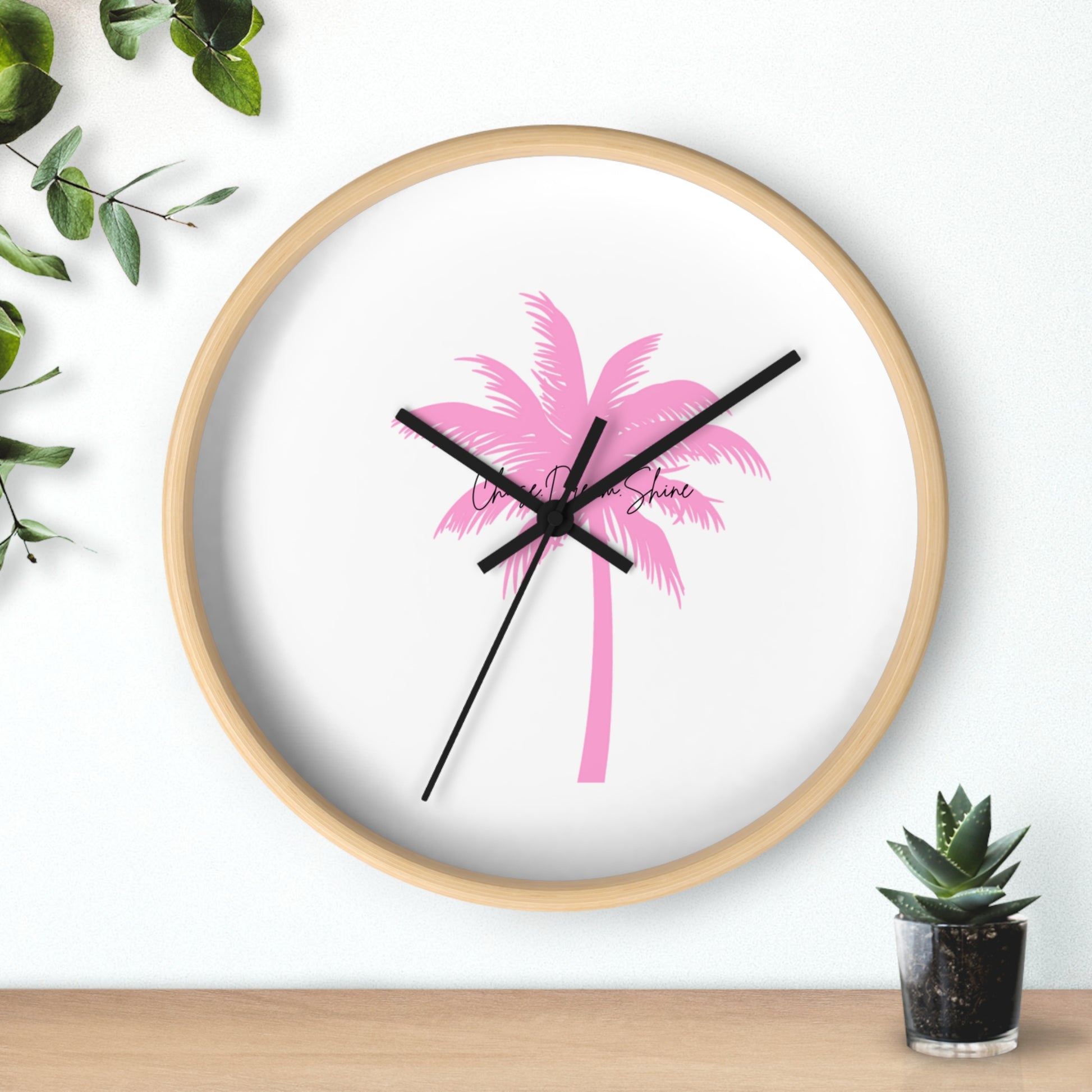 Tropical Palm Wall Clock, Modern Decor, Summer Vibe, Gift for Beach Lovers, Home Accent, Relaxing Atmosphere