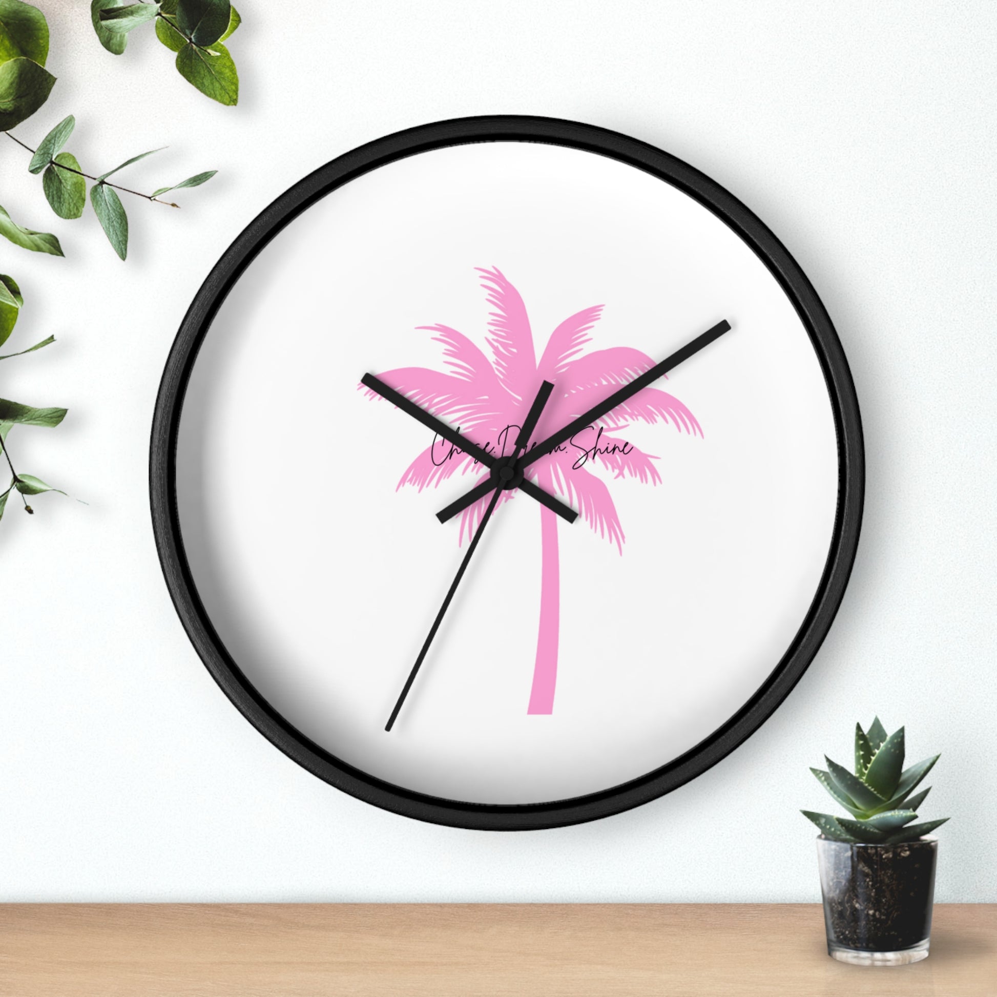 Tropical Palm Wall Clock, Modern Decor, Summer Vibe, Gift for Beach Lovers, Home Accent, Relaxing Atmosphere