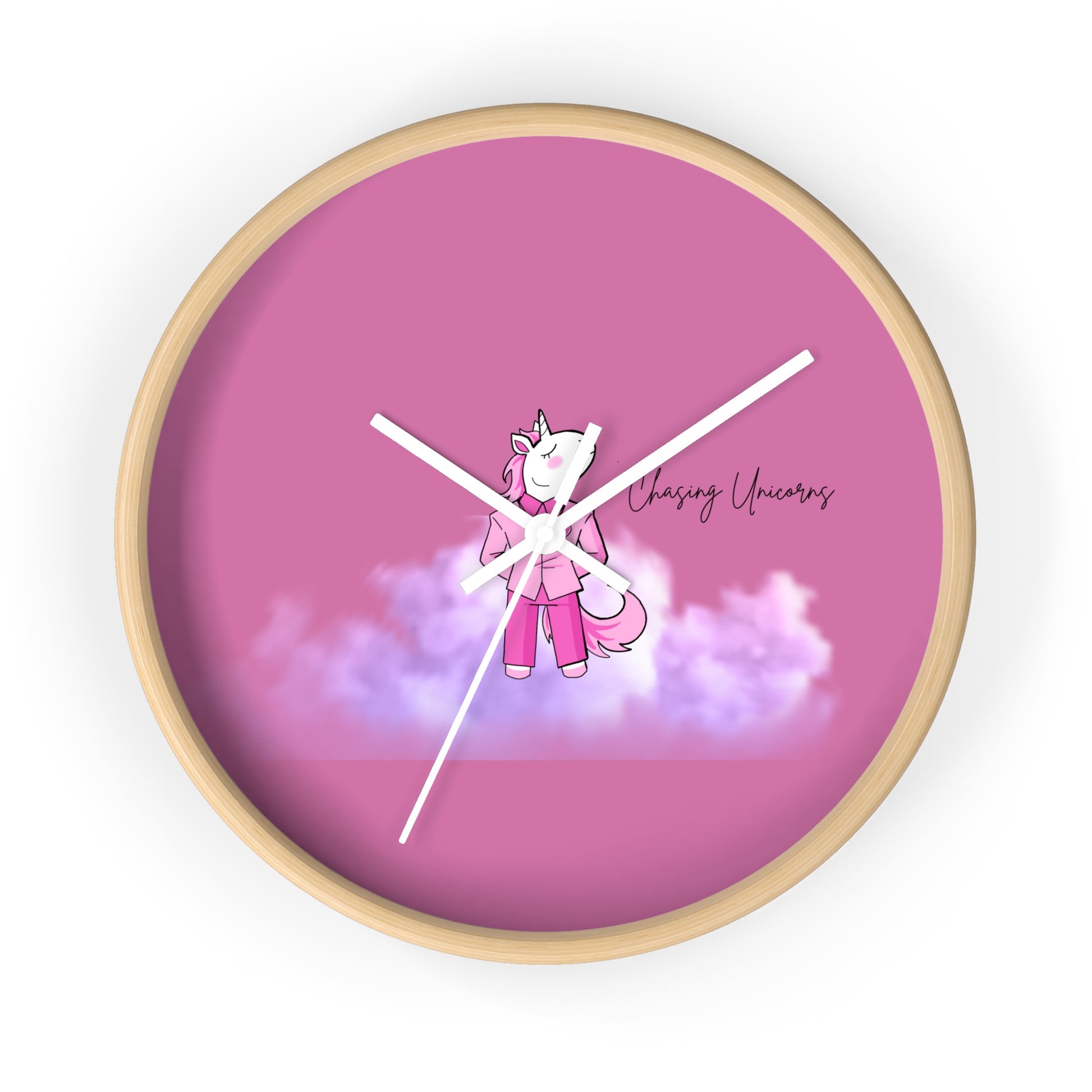 Whimsical Unicorn Wall Clock - Kids Room Decor, Unique Gift, Playful Timepiece, Chasing Unicorns Theme, Magical Wall Art