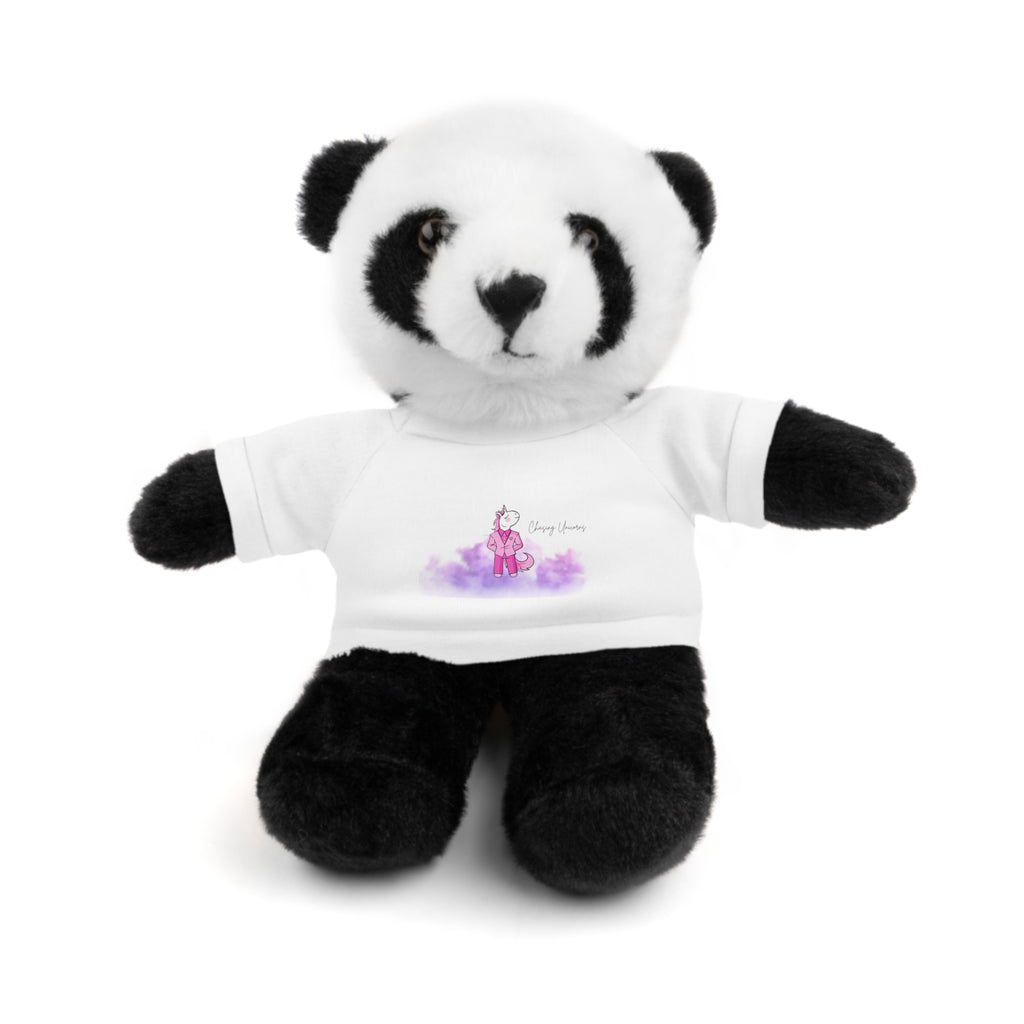 Adorable Stuffed Animals with Tee, Cuddly Bear Toy, Customizable Plush Toy, Fun Gift for Kids, Birthday Gift, Baby Shower Gift, Keepsake