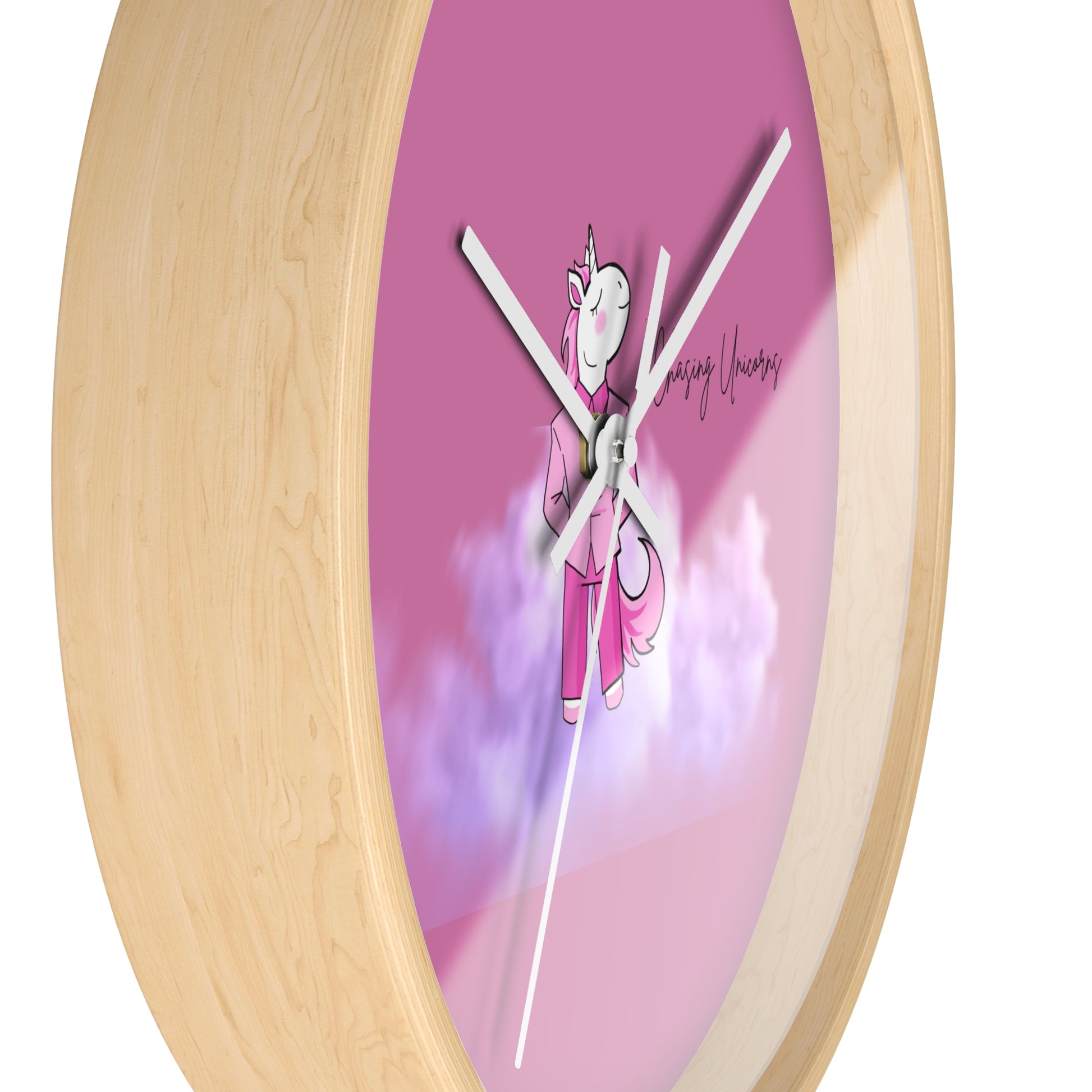 Whimsical Unicorn Wall Clock - Kids Room Decor, Unique Gift, Playful Timepiece, Chasing Unicorns Theme, Magical Wall Art