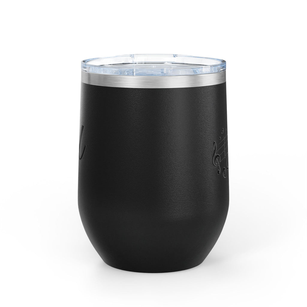 Musical Wine Tumbler, 12oz | Perfect Gift for Music Lovers, Birthday, Concerts, Parties, Home Bar Decor, Stainless Steel