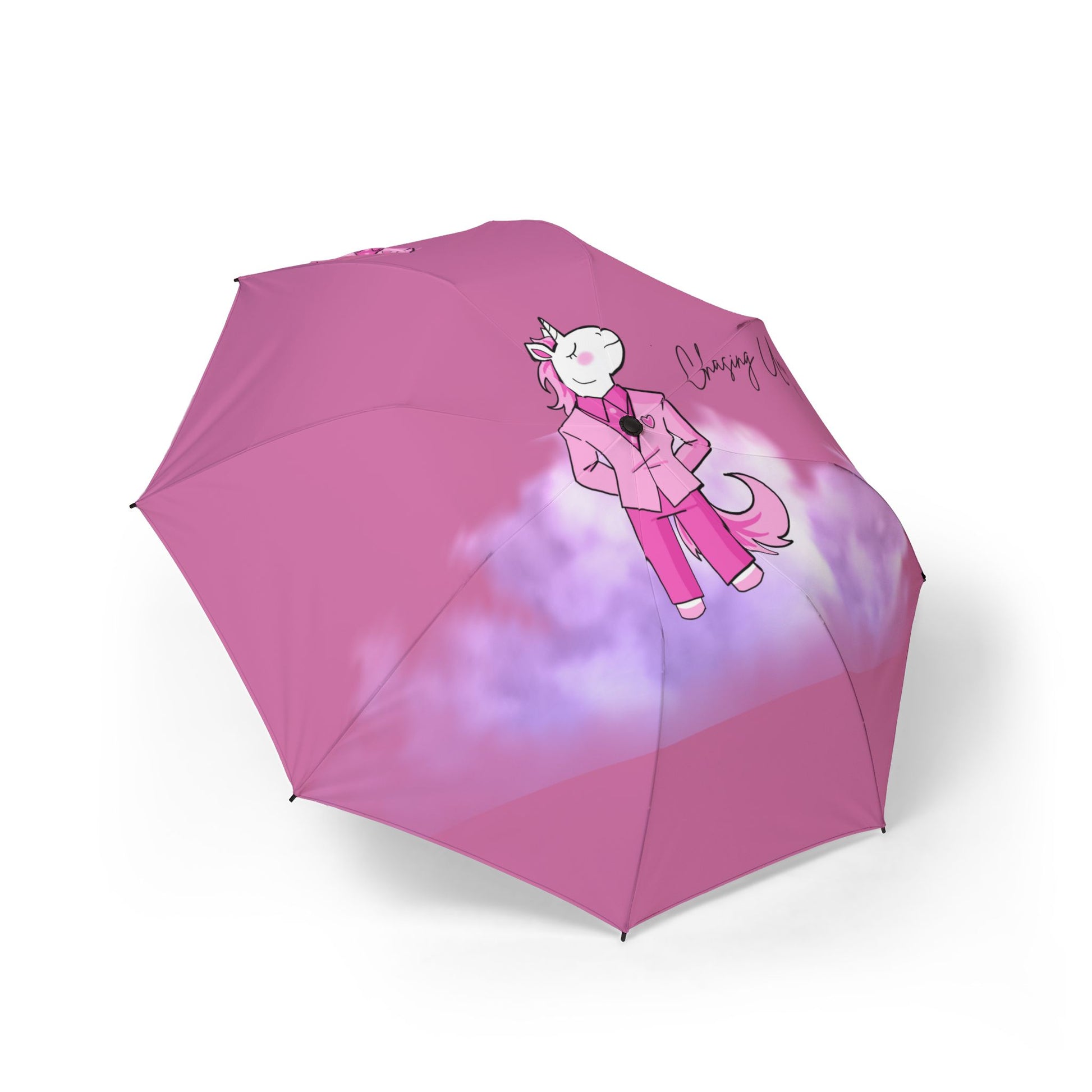 Cute Unicorn Umbrella, Foldable Umbrella for Rainy Days, Kids Gift, Purple Umbrella, Rain Gear for Girls, Magical Gifts
