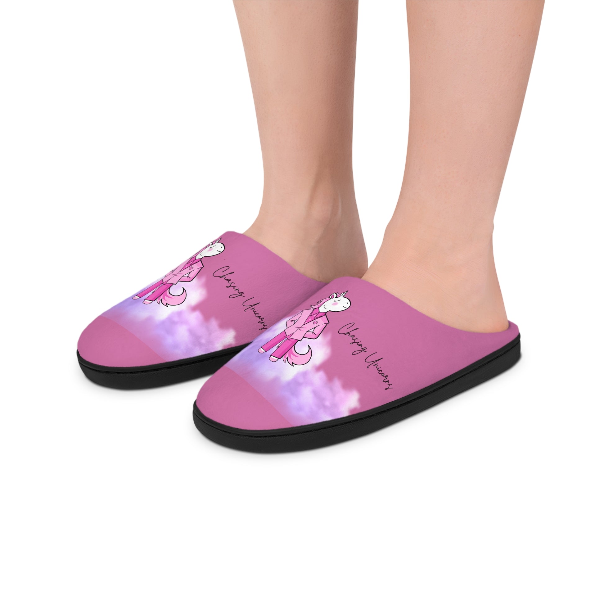 Cozy Unicorn Women's Indoor Slippers - Perfect for Relaxation, Gift for Cat Lovers, Cute Home Footwear, Fun Cozy Nights