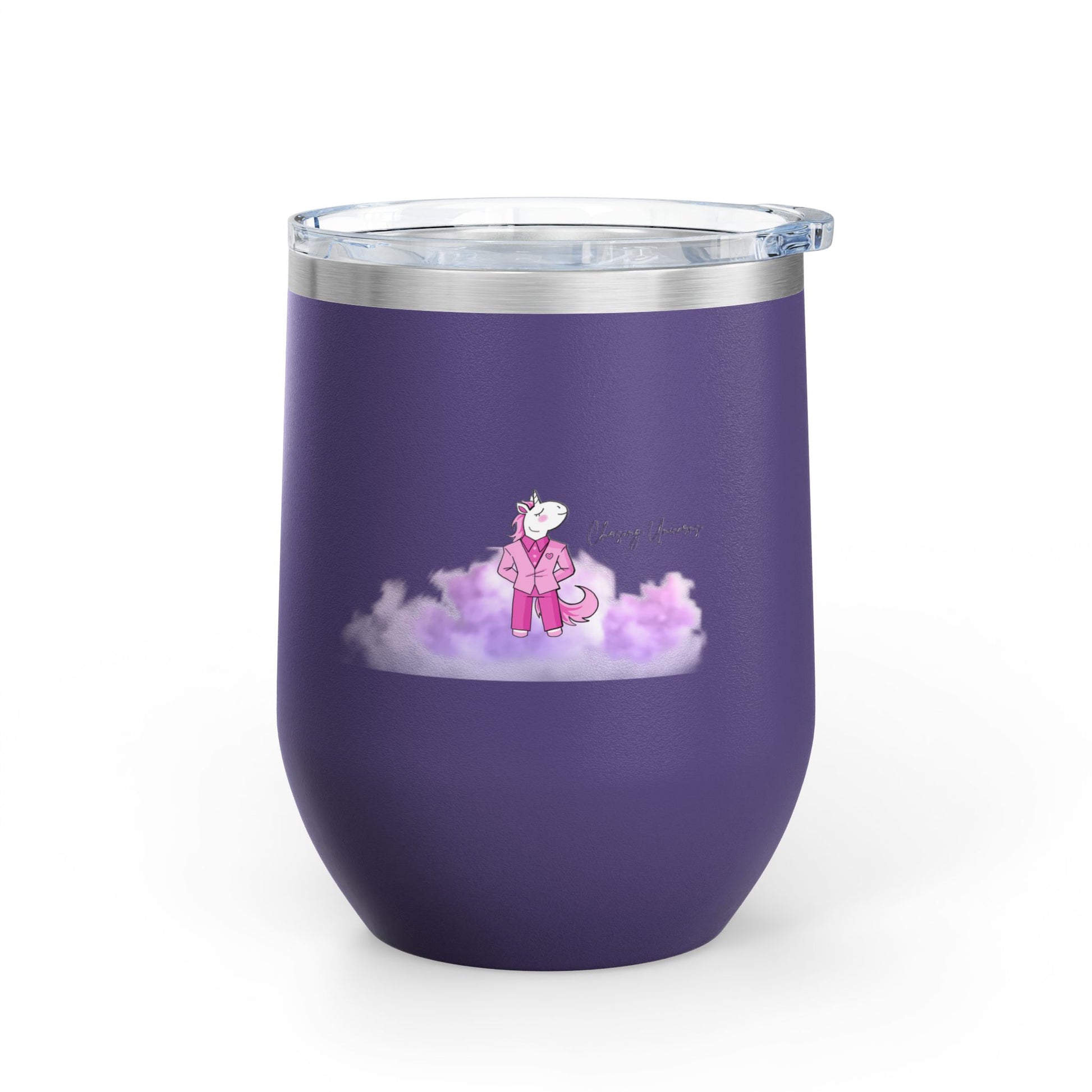 Charming Unicorn Wine Tumbler | Cute Gift for Wine Lovers, Birthday, Bachelorette, Unicorn Theme, 12oz Insulated Drinkware