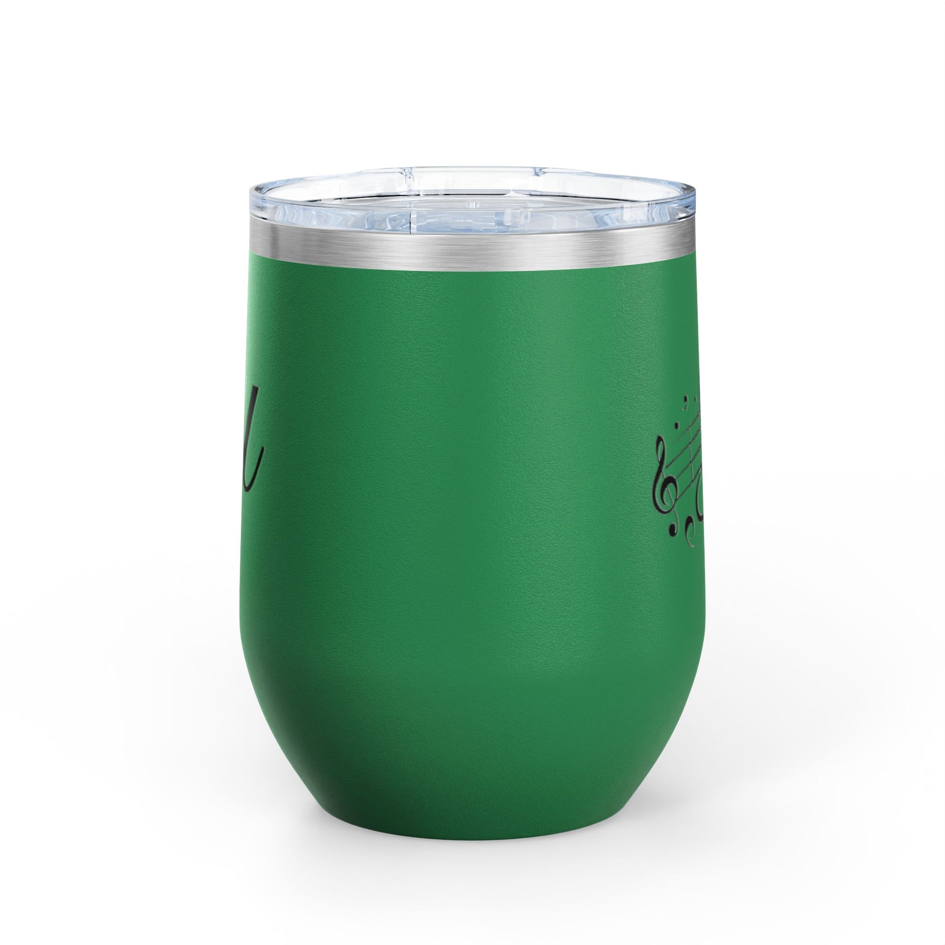 Musical Wine Tumbler, 12oz | Perfect Gift for Music Lovers, Birthday, Concerts, Parties, Home Bar Decor, Stainless Steel